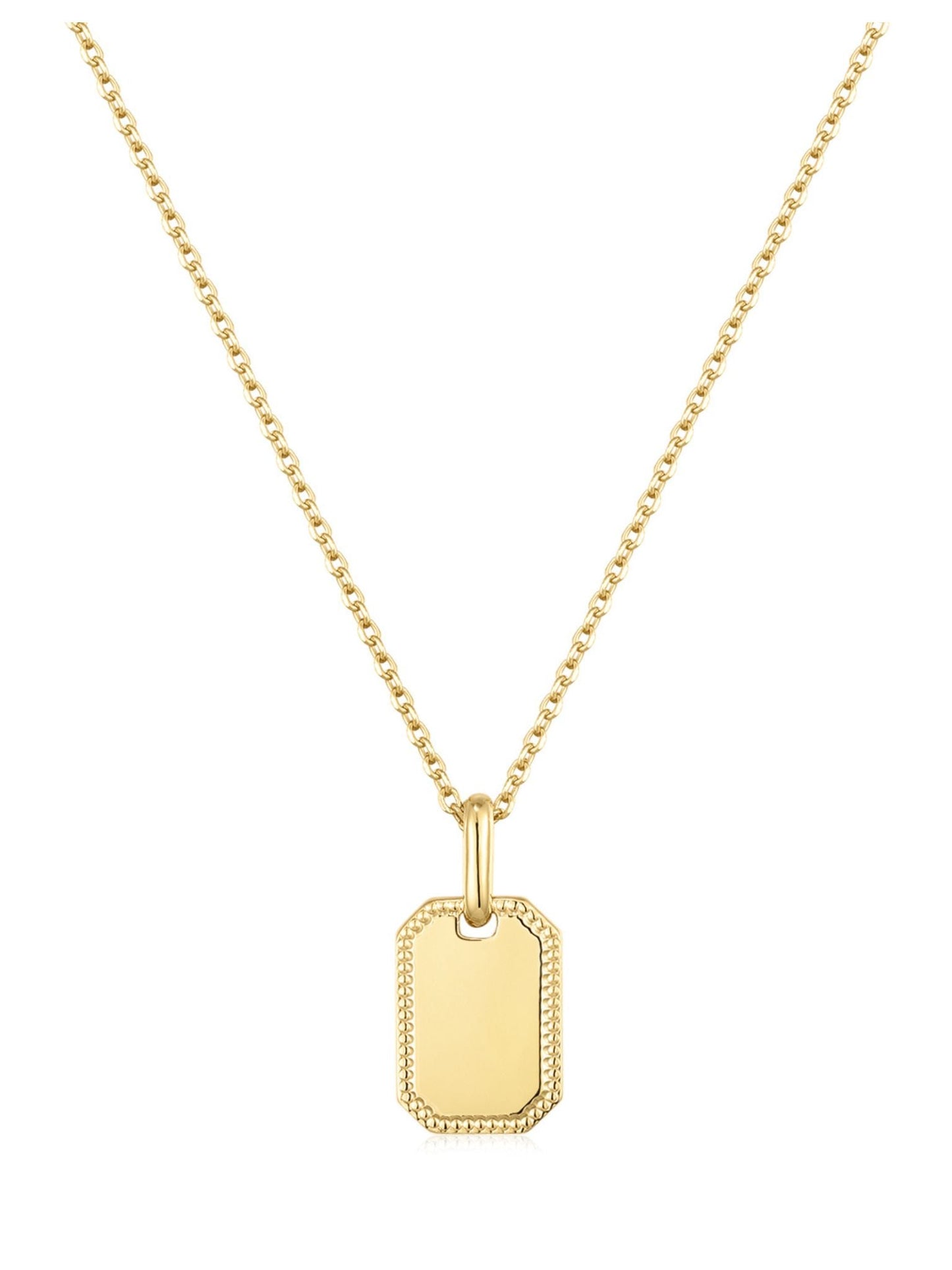 TAG Anhänger mit Kette 45cm . 925 Sterlingsilber vergoldet