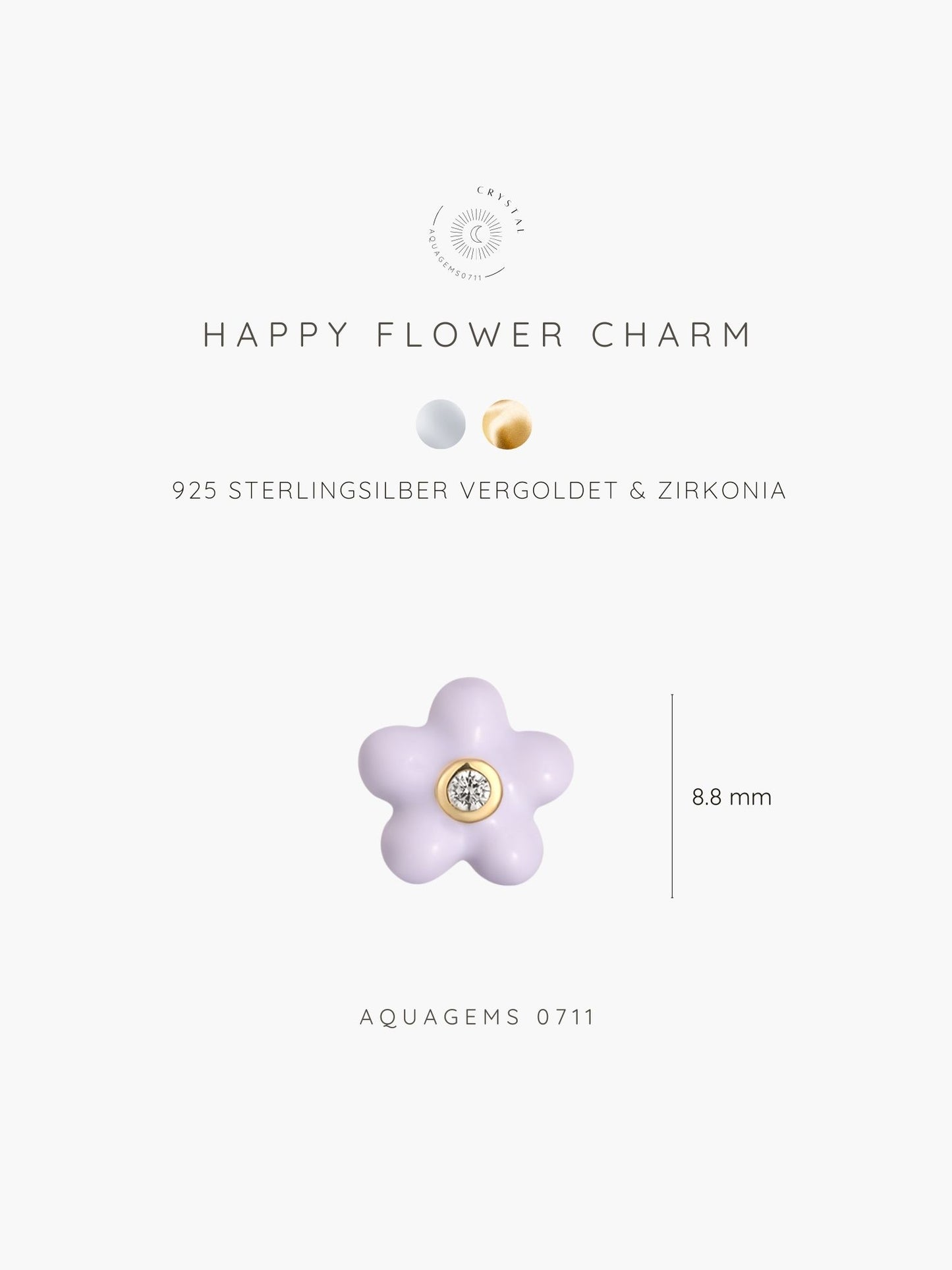 Blume Armband MIRACLE CANDY COLLECTION - 925 Sterlingsilber vergoldet mit Zirkonia