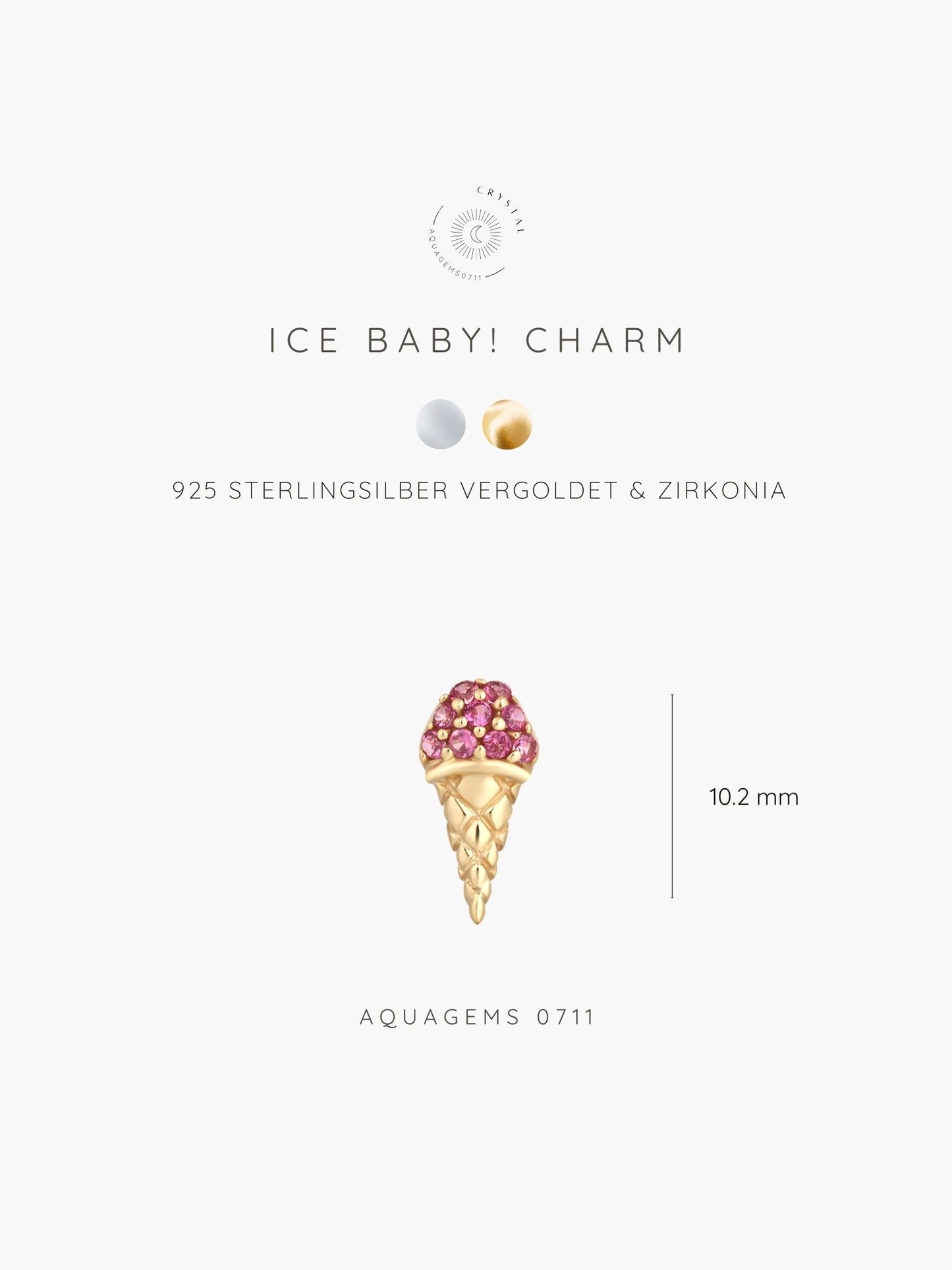 Eis Armband MIRACLE CANDY COLLECTION - 925 Sterlingsilber vergoldet Micro Pavé mit Zirkonia