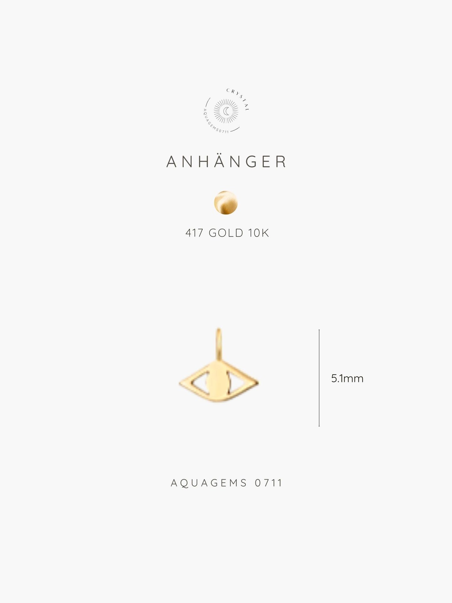 Evil Eye Mini Charm Armband . LUCK & PROTECT COLLECTION - 417 Gold