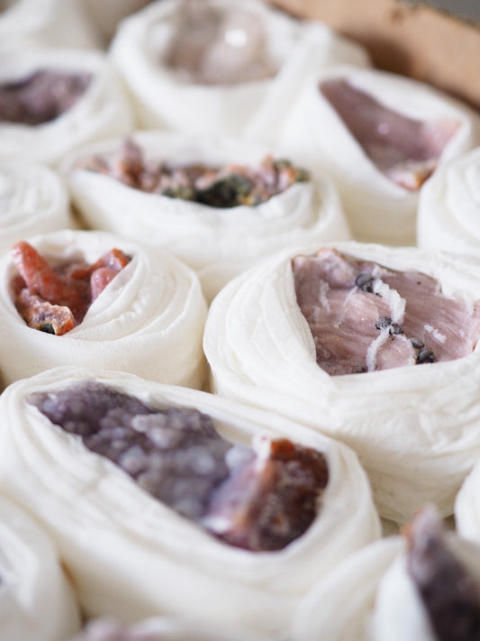 Mystery Druzy Chalcedon Rosa Beige Lila - aus Marokko