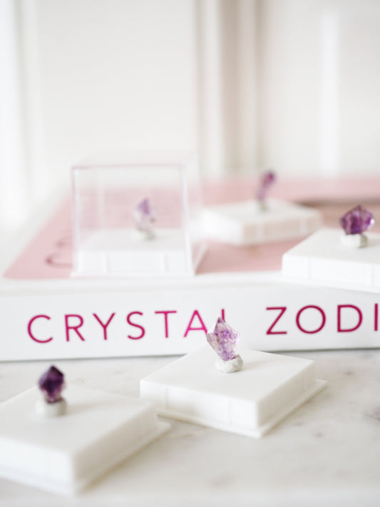 Zepter Amethyst MINI MINERALS IN BOX 3x3cm - aus Kachur Indien. RARE