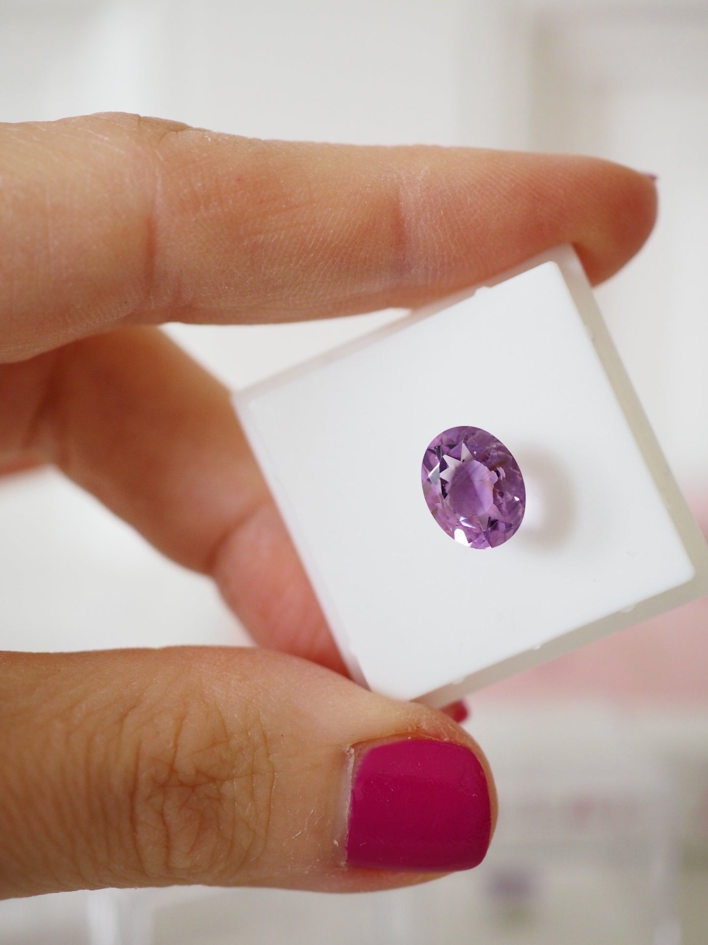 Amethyst Faccettiert . MINI MINERALS IN BOX 3x3cm - geschliffen in Indien