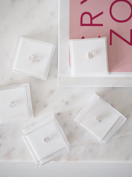 Pink Morganite Faccettiert . MINI MINERALS IN BOX 3x3cm - geschliffen in Indien