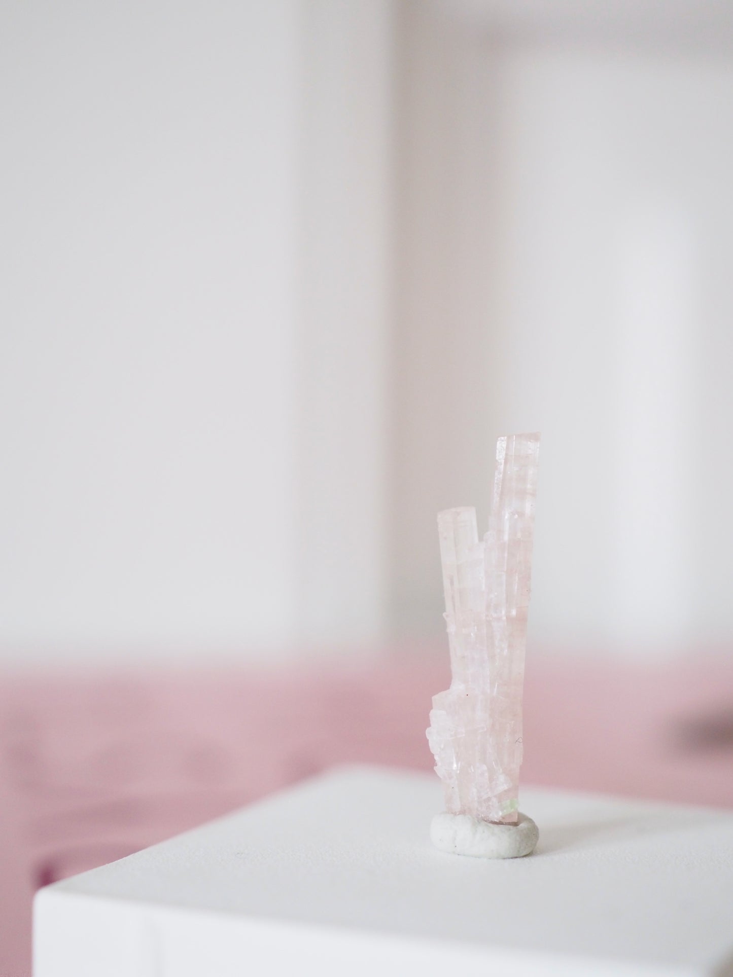 Bi Color Turmalin Rosa & Blau . MINI MINERALS IN BOX 4x4cm - aus Paprok Afghanistan