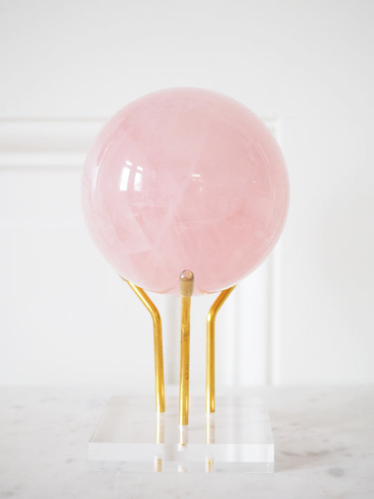 Mineralen Display auf Acryl . Kugelständer Halter. Ständer Beweglich Gold L