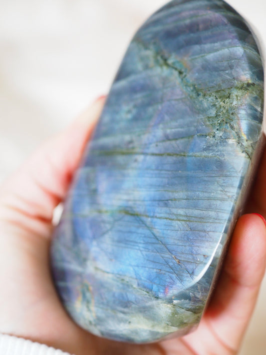 Labradorit Freifrom . FREEFORM 11cm 480g - aus Madagascar HIGH QUALITY