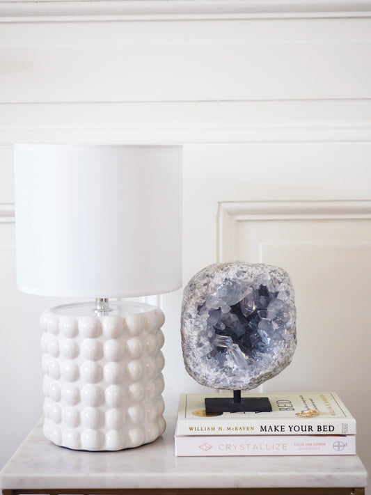 Coelestin Cluster auf Halter . Ständer ca. 16cm - aus Madagascar