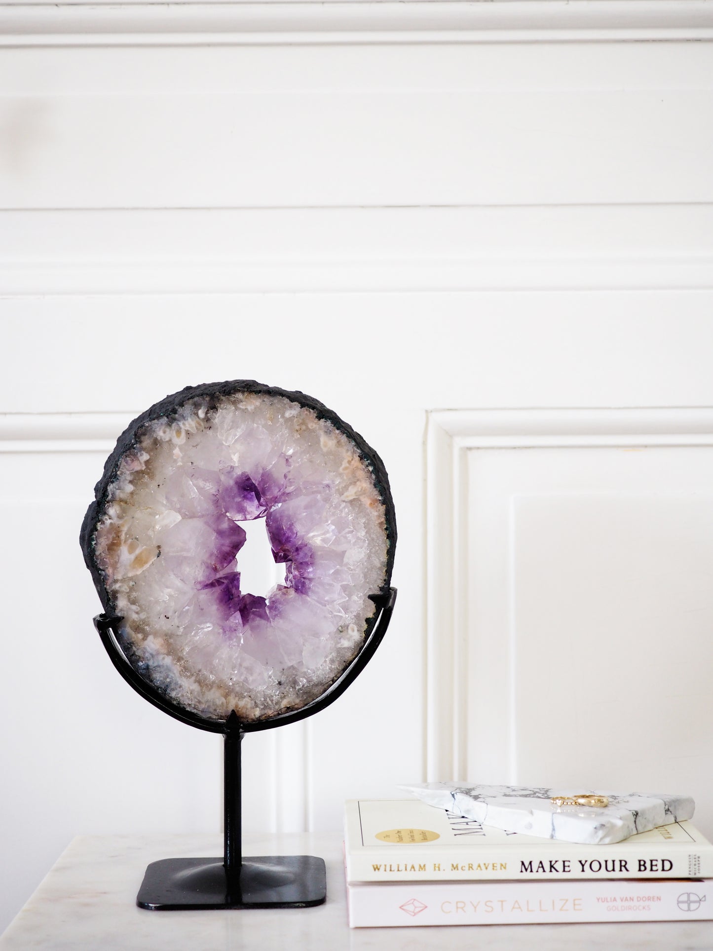 Amethyst Portal mit Pink Amethyst Details auf Ständer ca.26 cm - aus Brasilien HIGH QUALITY