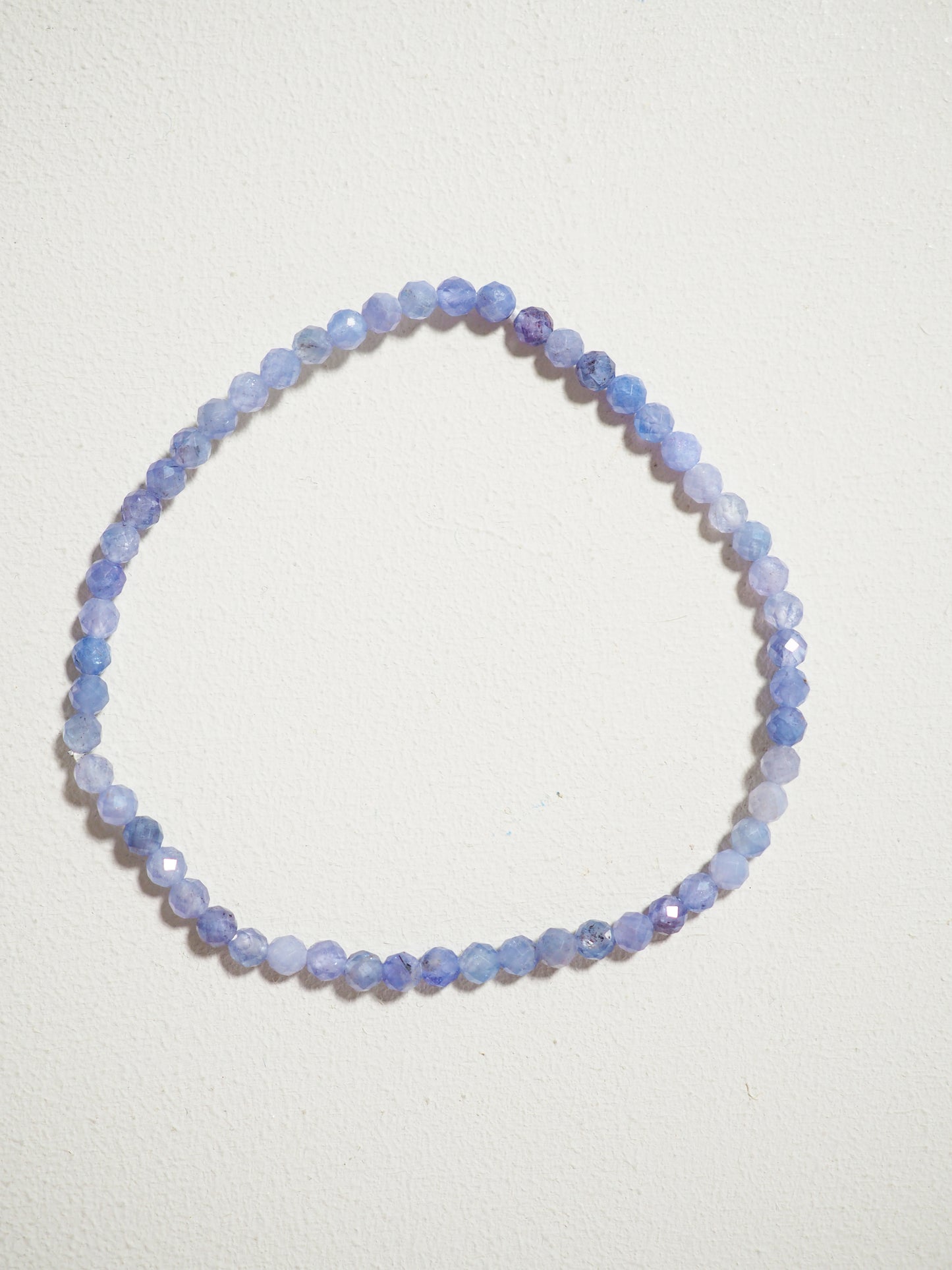 Facettiertes Tansanit Armband . Faceted Tanzanite Bracelet 3mm - High Quality