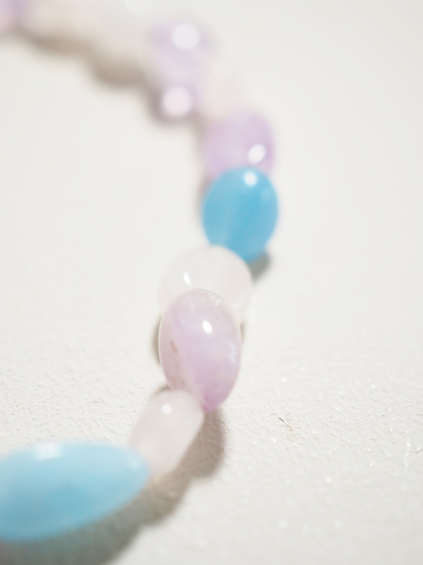 Mini Tumble Aquamarin. Rosenquarz. Amethyst . Armband ca. 6-8mm