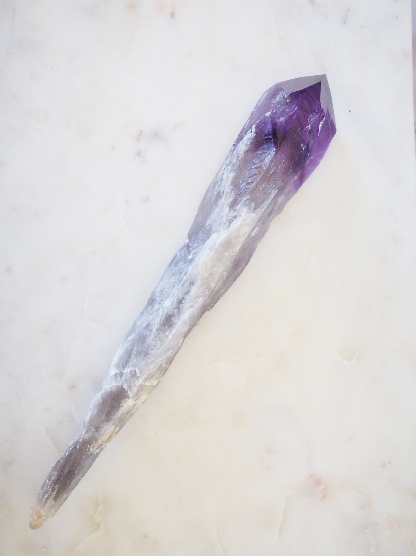 XXL Jacare Amethyst Wurzel Roh . Stab Spitze Wurzel Wand Zauberstab 29 cm xxg - aus Bahia Brasilien HIGH QUALITY