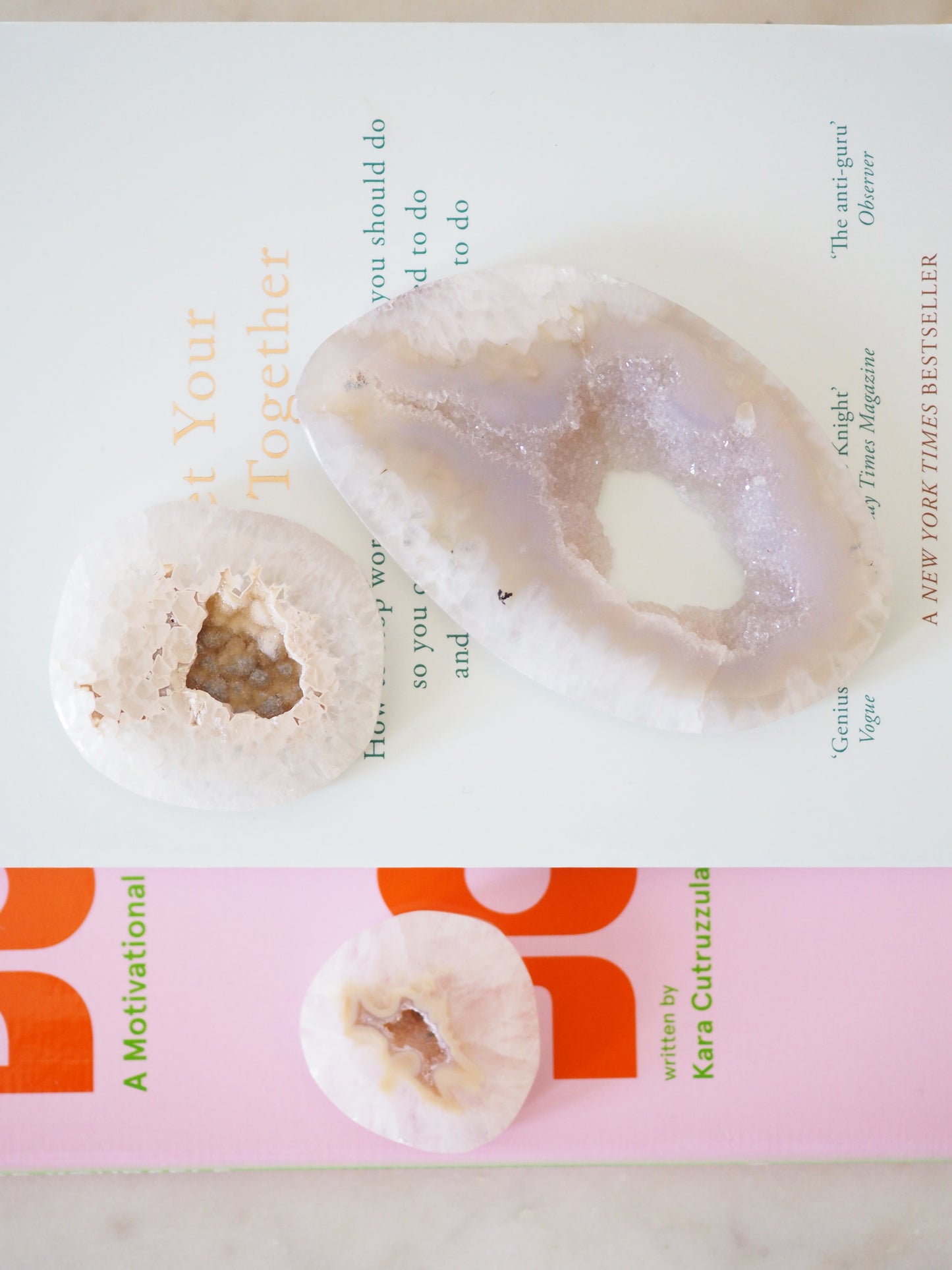 Druzy Achat Slab ca. cm - aus Brasilien HAND POLISHED