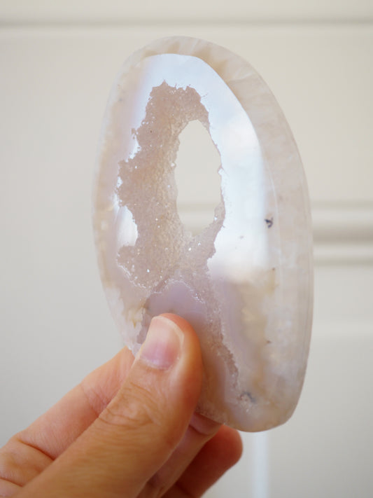 Druzy Achat Slab ca. cm - aus Brasilien HAND POLISHED