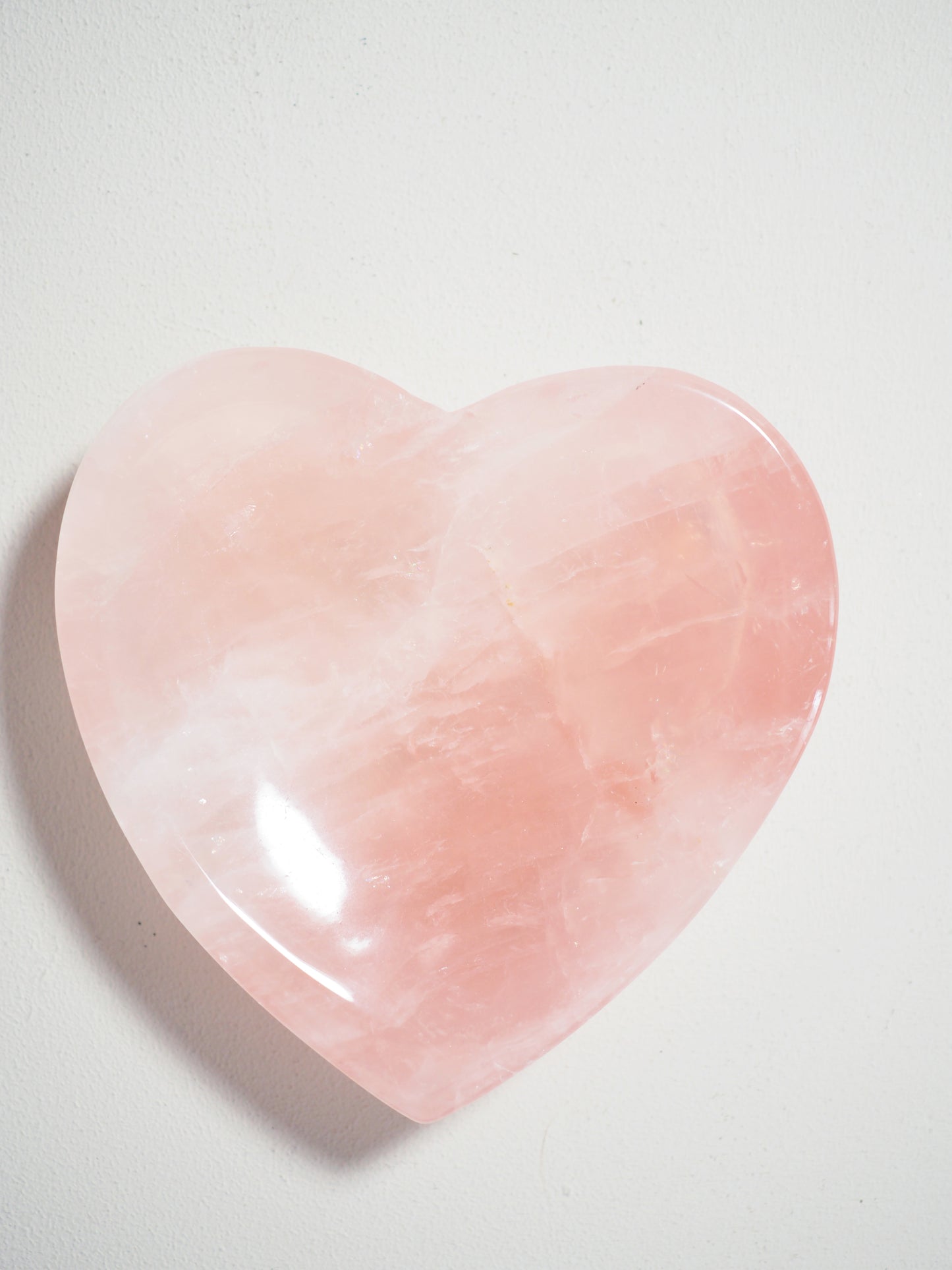 Rosenquarz Herz Schale Schmuckschale / Rosequartz Heart Bowl ca. 7 cm - Handcarved HIGH QUALITY