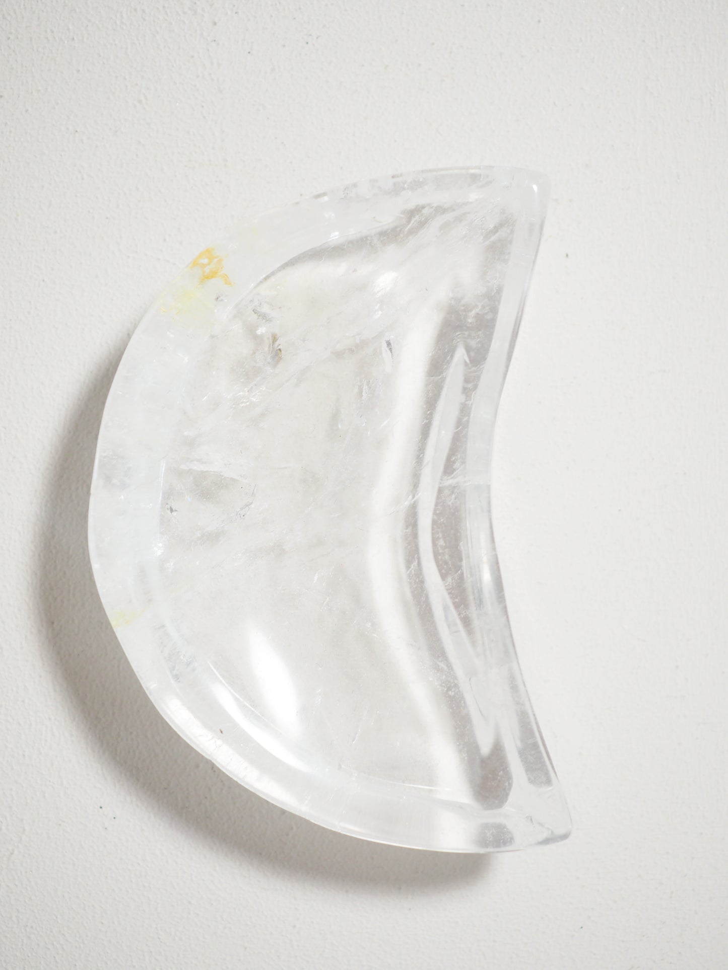 Bergkristall Mond Schale Schmuckschale . Clearquartz Moon Bowl ca. 9cm - Handcarved HIGH QUALITY