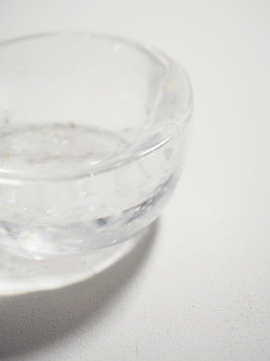 Bergkristall Runde Edelstein. Kristall Schale Schmuckschale . Clearquartz Round Bowl ca. 7cm 290g - Handcarved HIGH QUALITY