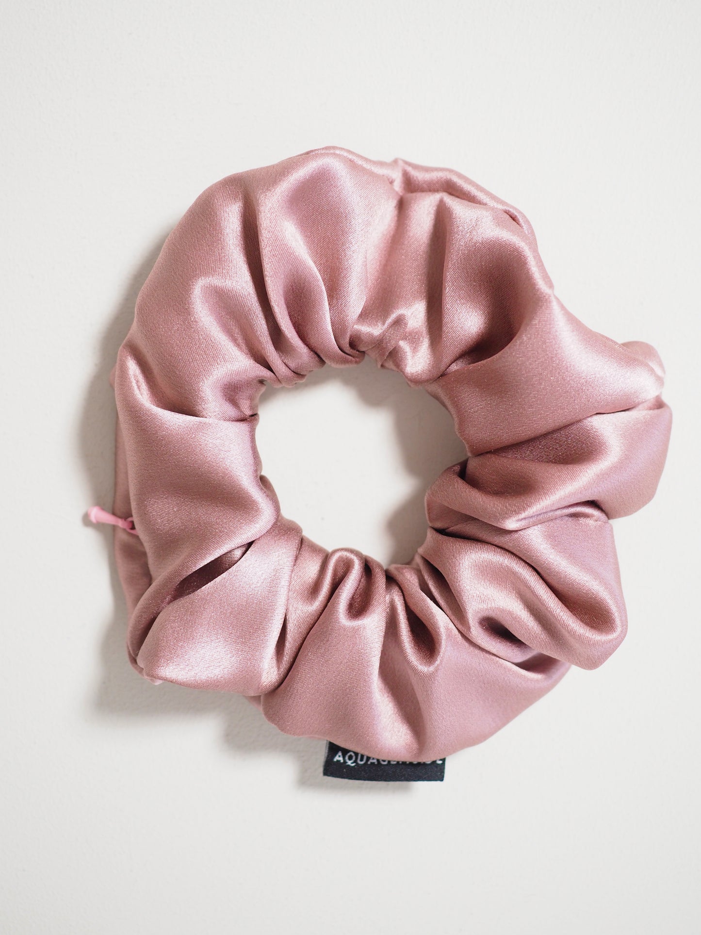 CRYSTAL SCRUNCHIE 100% Maulbeerseiden Haargummi mit Kristall Tasche - LETS MAUVE