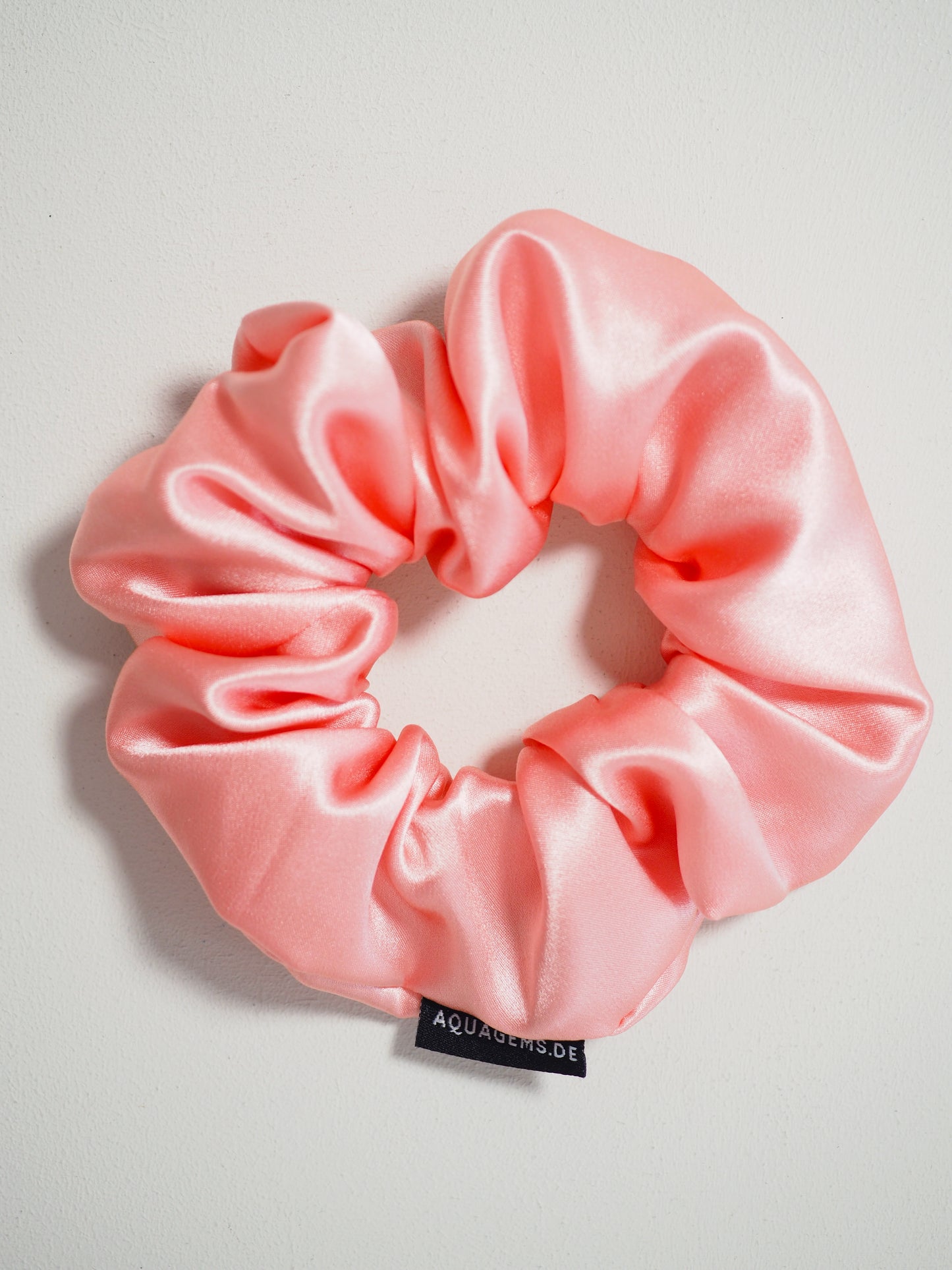 CRYSTAL SCRUNCHIE 100% Maulbeerseiden Haargummi mit Kristall Tasche - 90s PINK