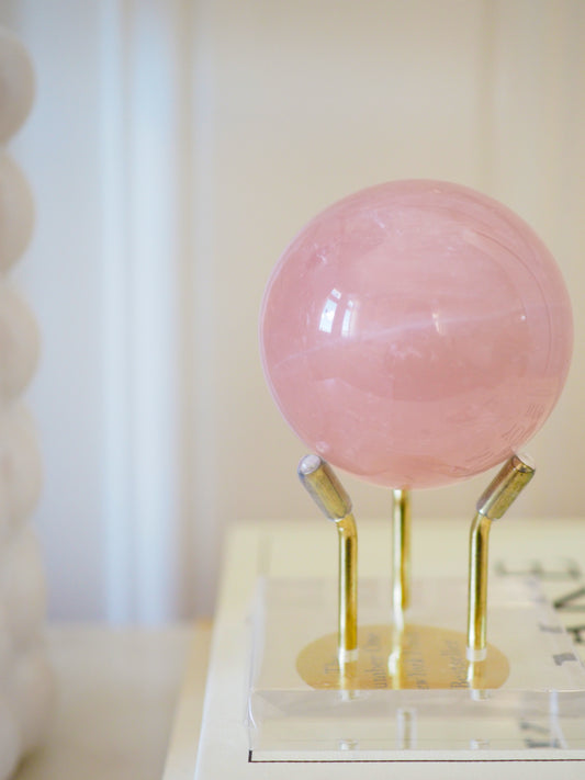 Star Rosenquarz Kugel mit Feenstaub ca.5-6cm - aus Madagascar HIGH QUALITY