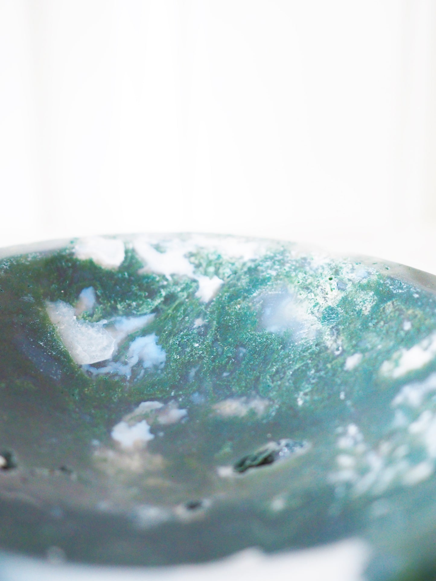 Druzy Moosachat X Baumachat Edelstein. Kristall Schale ca 600g (C) -aus China / Indien