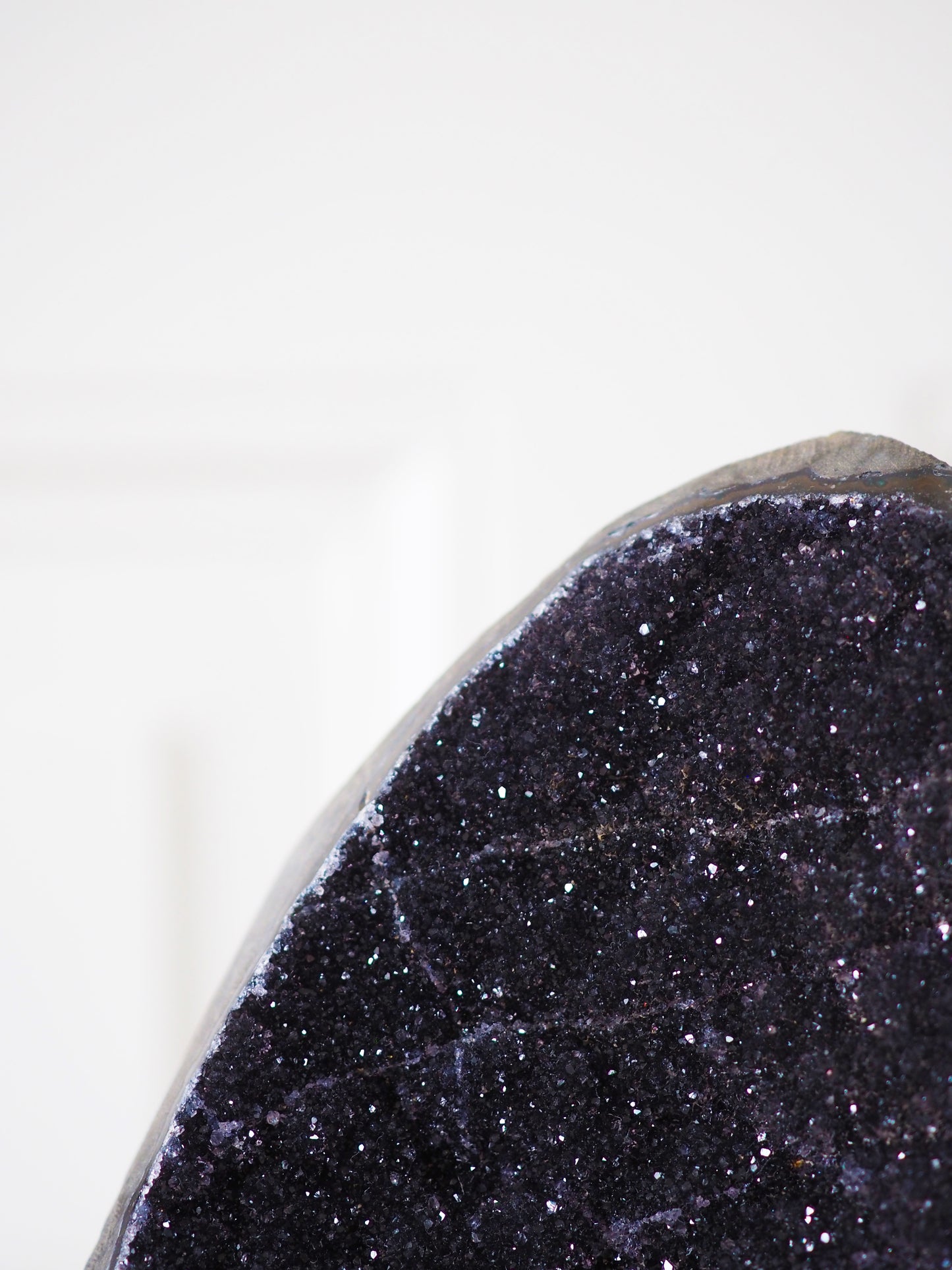 Schwarzer Amethyst Cluster . Black Amethyst Cut Base ca 15cm 986g - aus Uruguay RARE