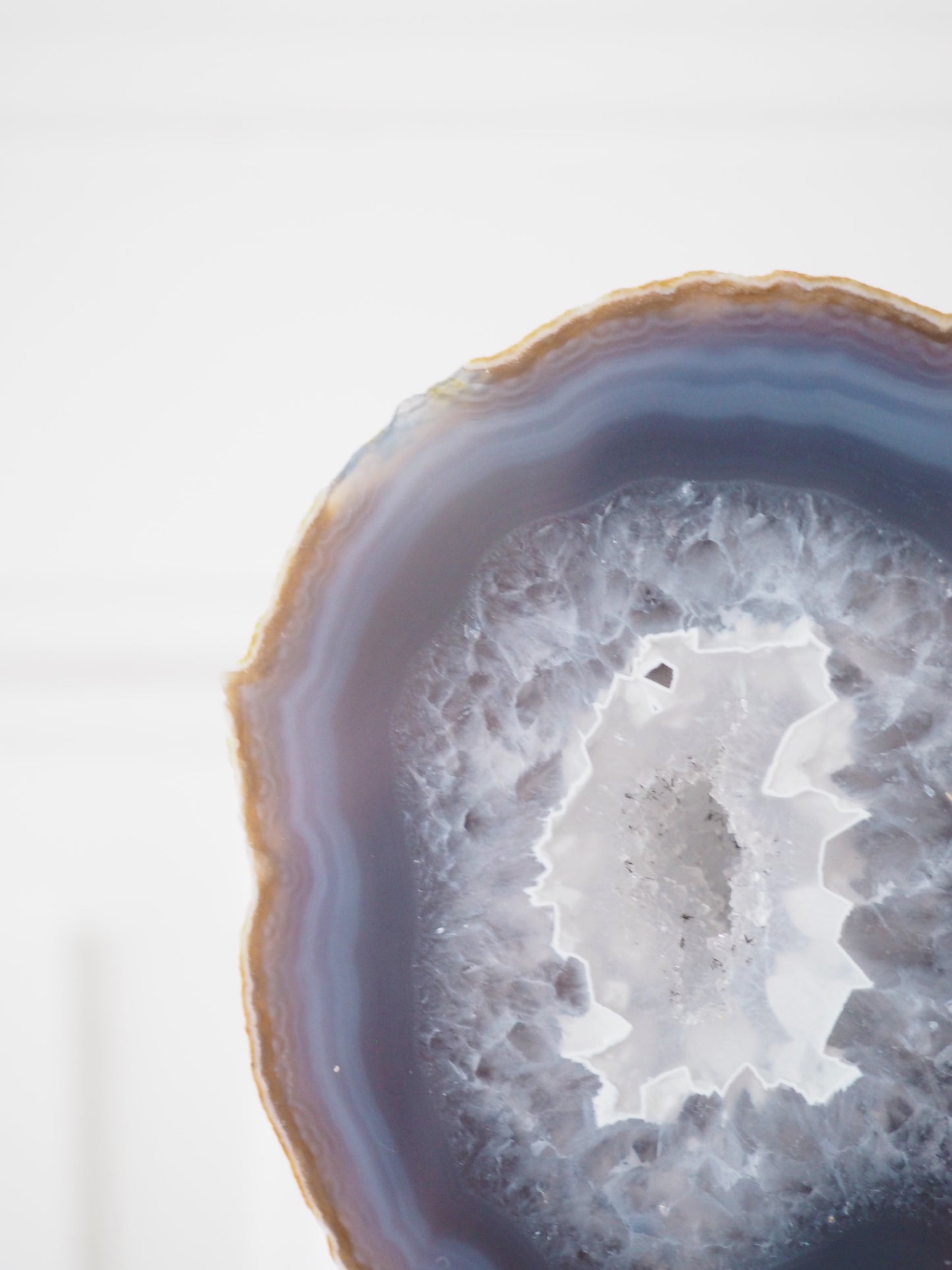 Druzy Achat Geode auf Ständer 11. Halter ca 11-15 cm - aus Brasilien HIGH QUALITY Handpoliert