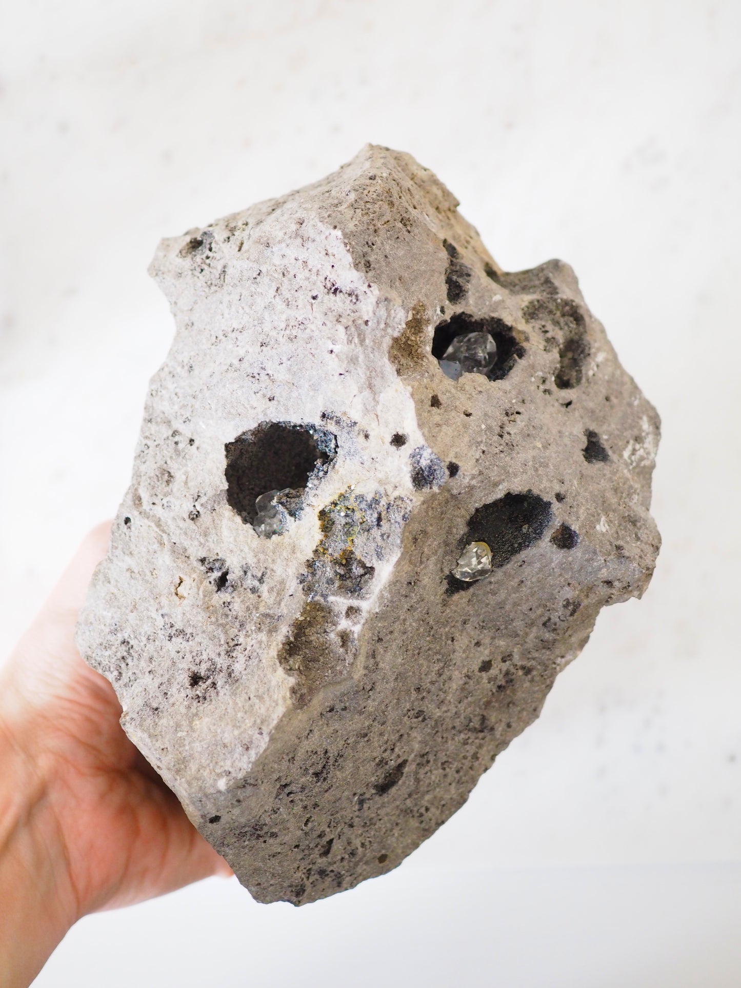 XL Echte Herkimer Diamanten (Bergkristall doppelender ) in Matrix ca 17 x 11 cm xx g . PARADISE COLLECTION - aus USA, New York