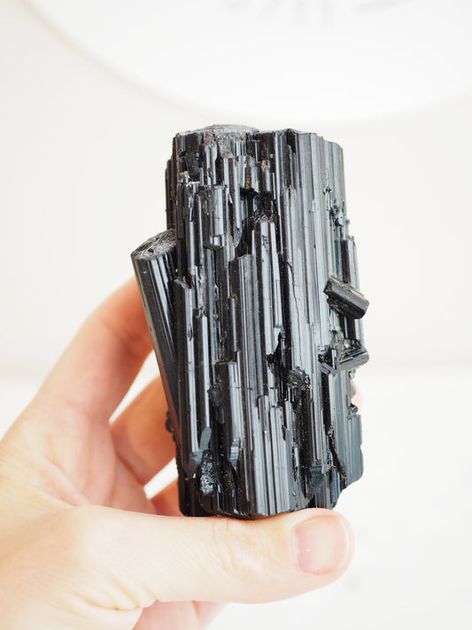 XXL Schwarzer Turmalin . Schörl Roh - Black Turmaline Raw ca. 9.5 cm - aus Brasilien HIGH QUALITY
