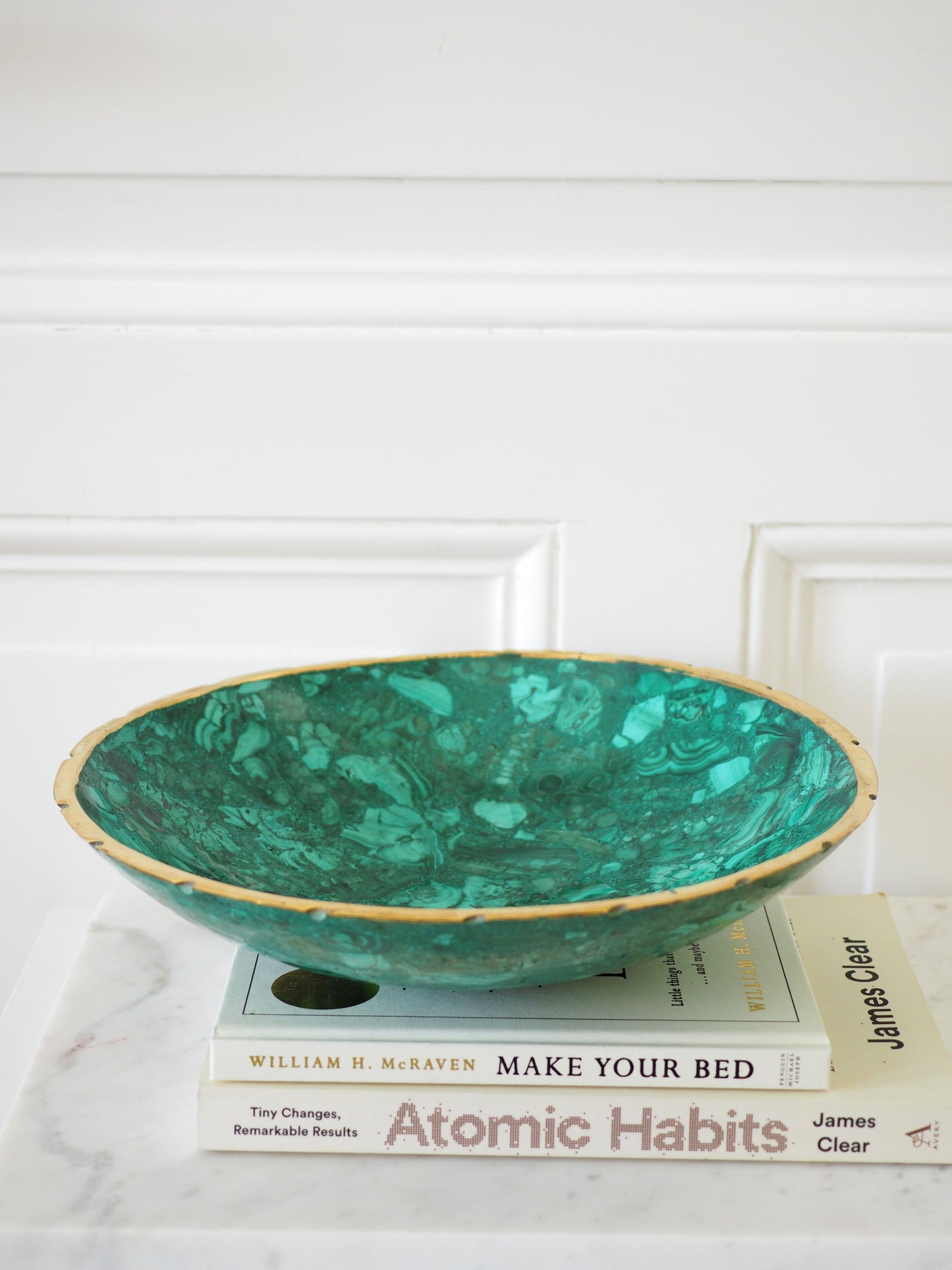 XL Malachit Schale Bowl ca. 26cm - aus DRC