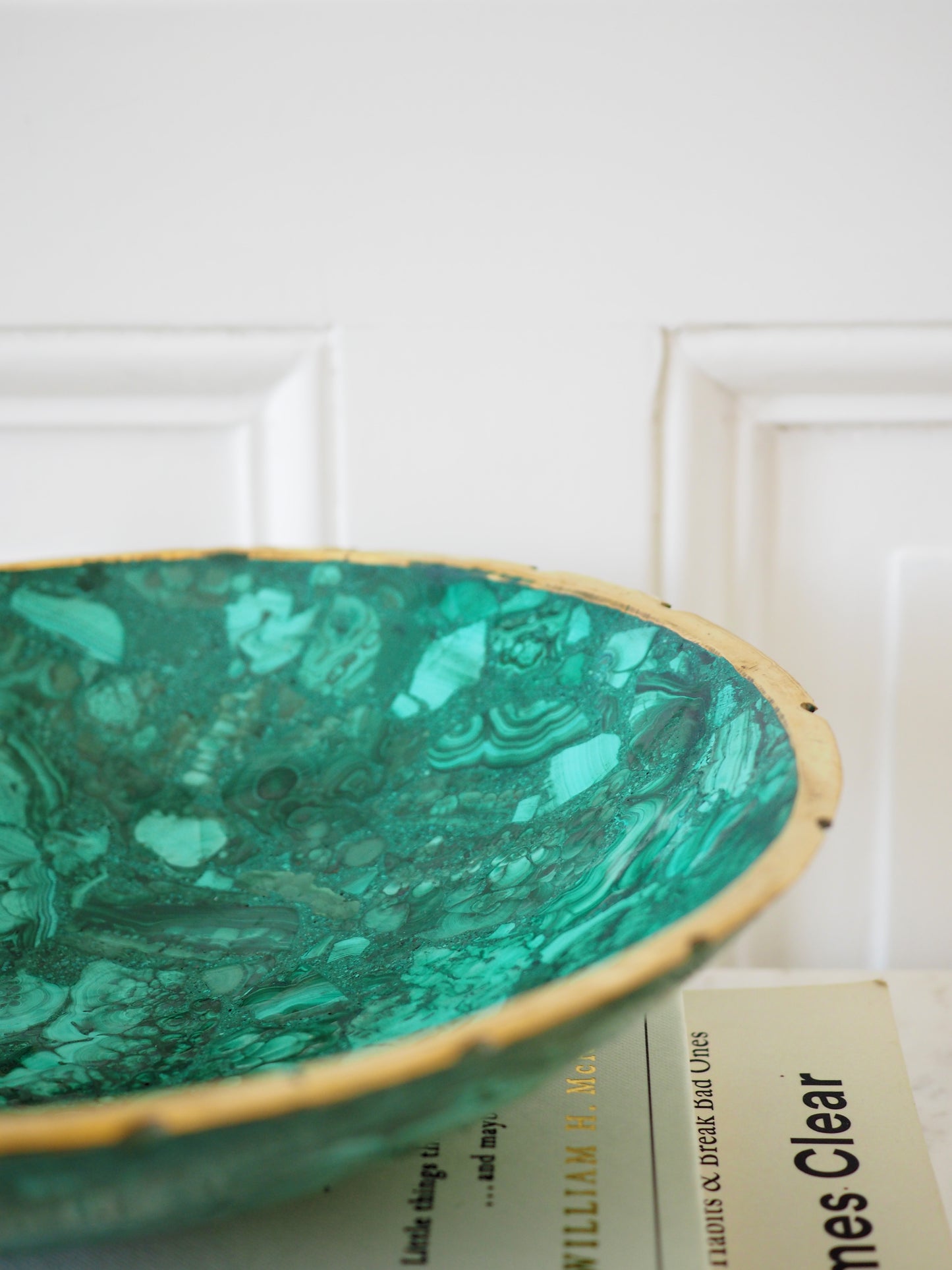XL Malachit Schale Bowl ca. 26cm - aus DRC