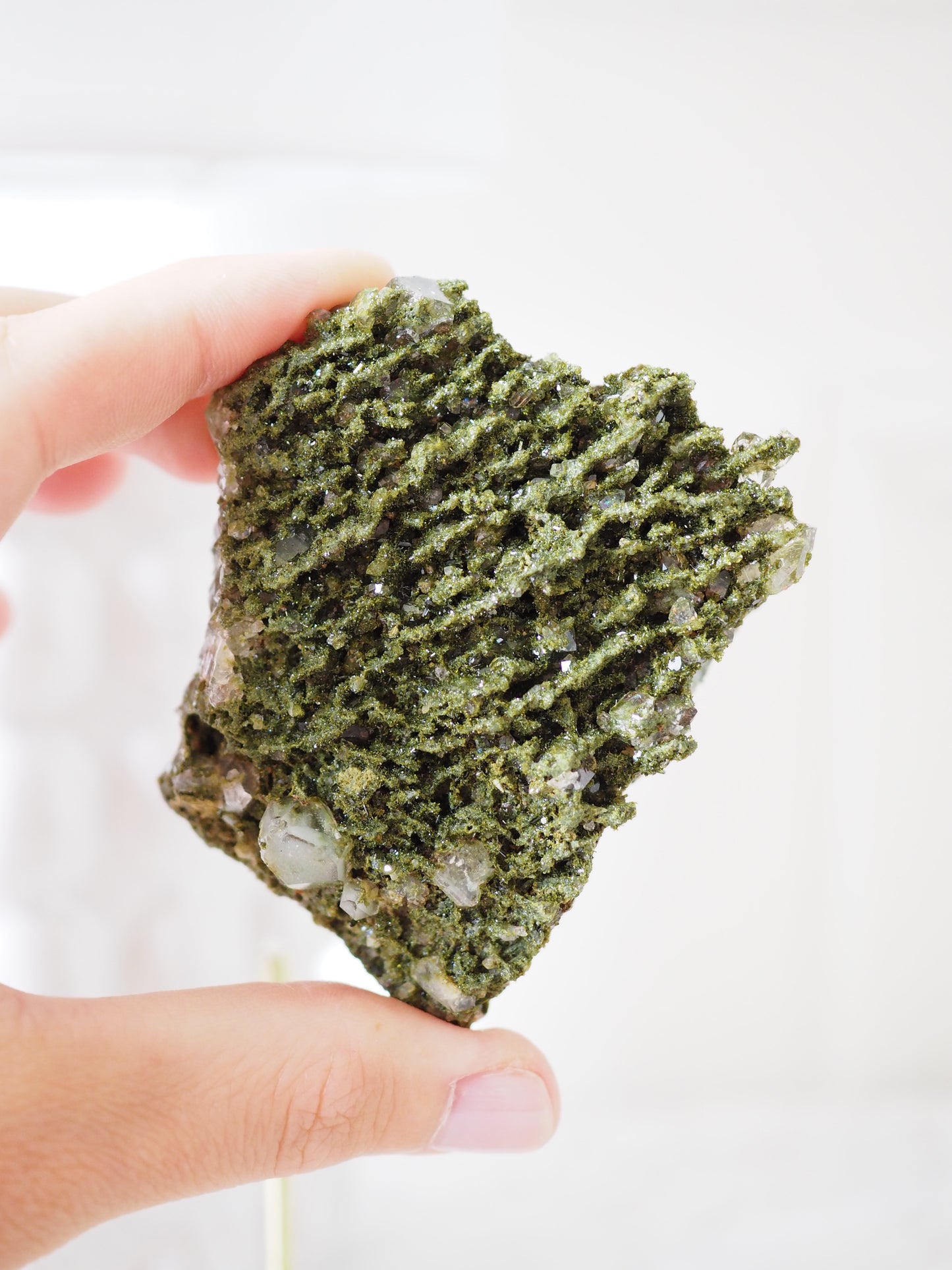 Epidot X Quarz . Forest Quartz ca. 7cm - aus Yuksekova . Hakkari. Ost Anatolien Türkei NEW FIND HIGH QUALITY