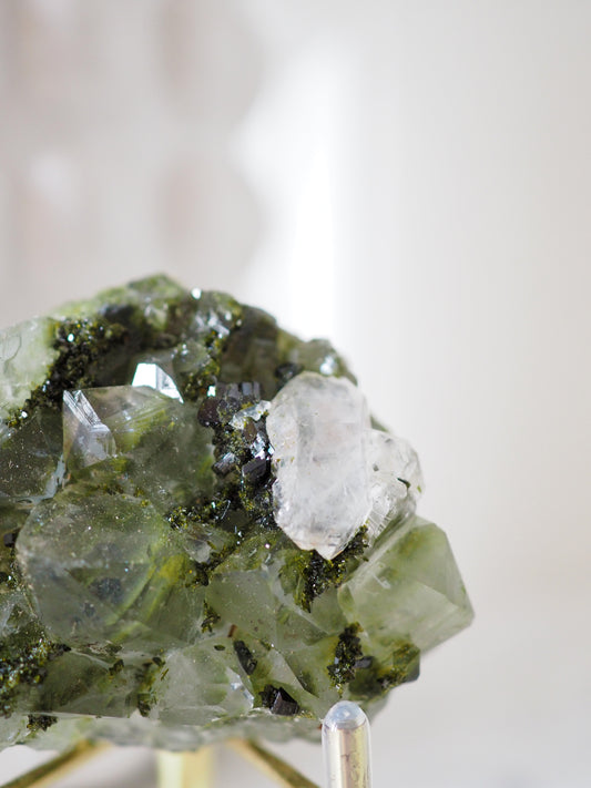 Epidot X Quarz . Forest Quartz ca. 7cm- aus Yuksekova . Hakkari. Ost Anatolien Türkei NEW FIND HIGH QUALITY