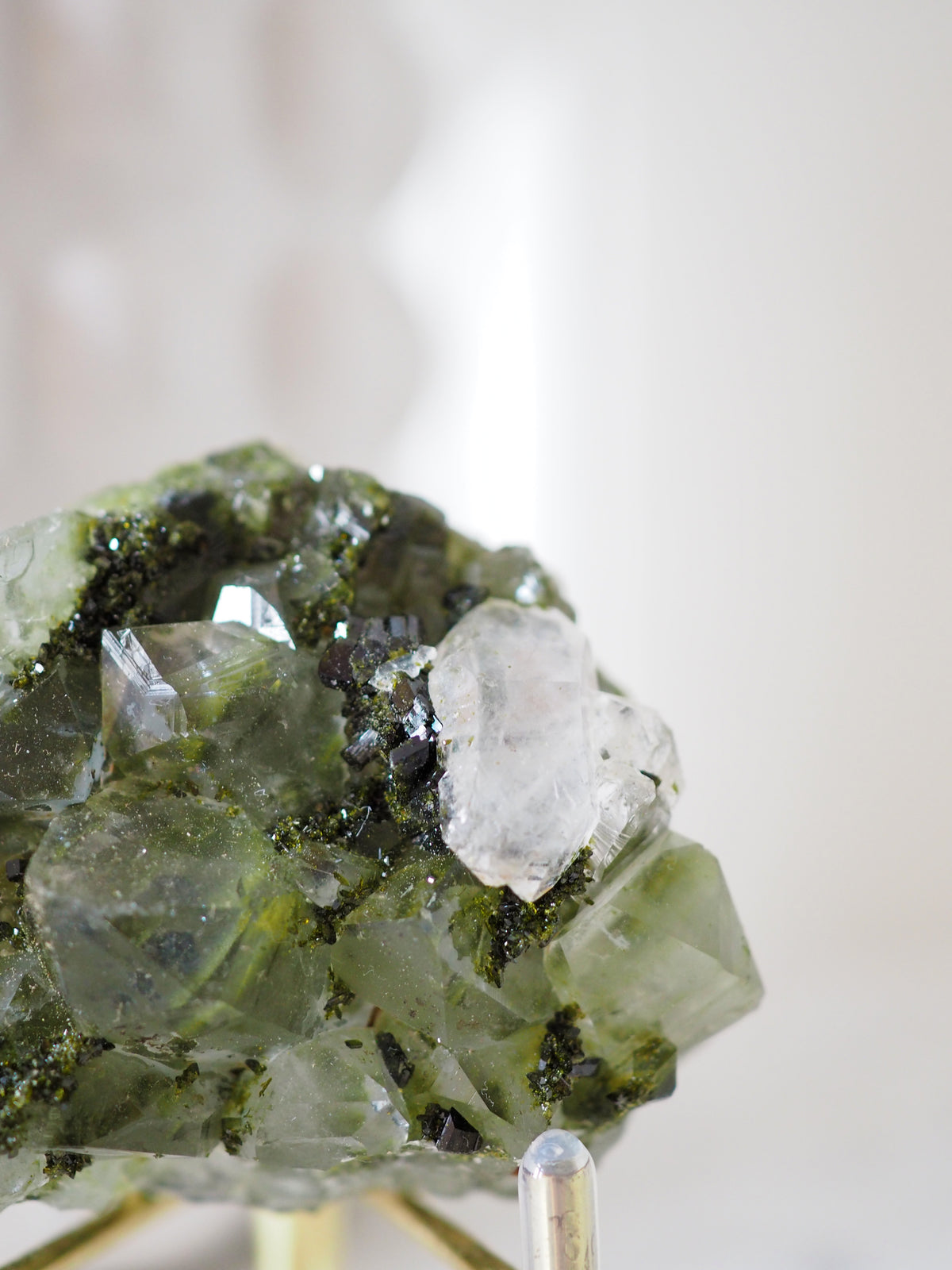 Epidot X Quarz . Forest Quartz ca. 7cm- aus Yuksekova . Hakkari. Ost Anatolien Türkei NEW FIND HIGH QUALITY