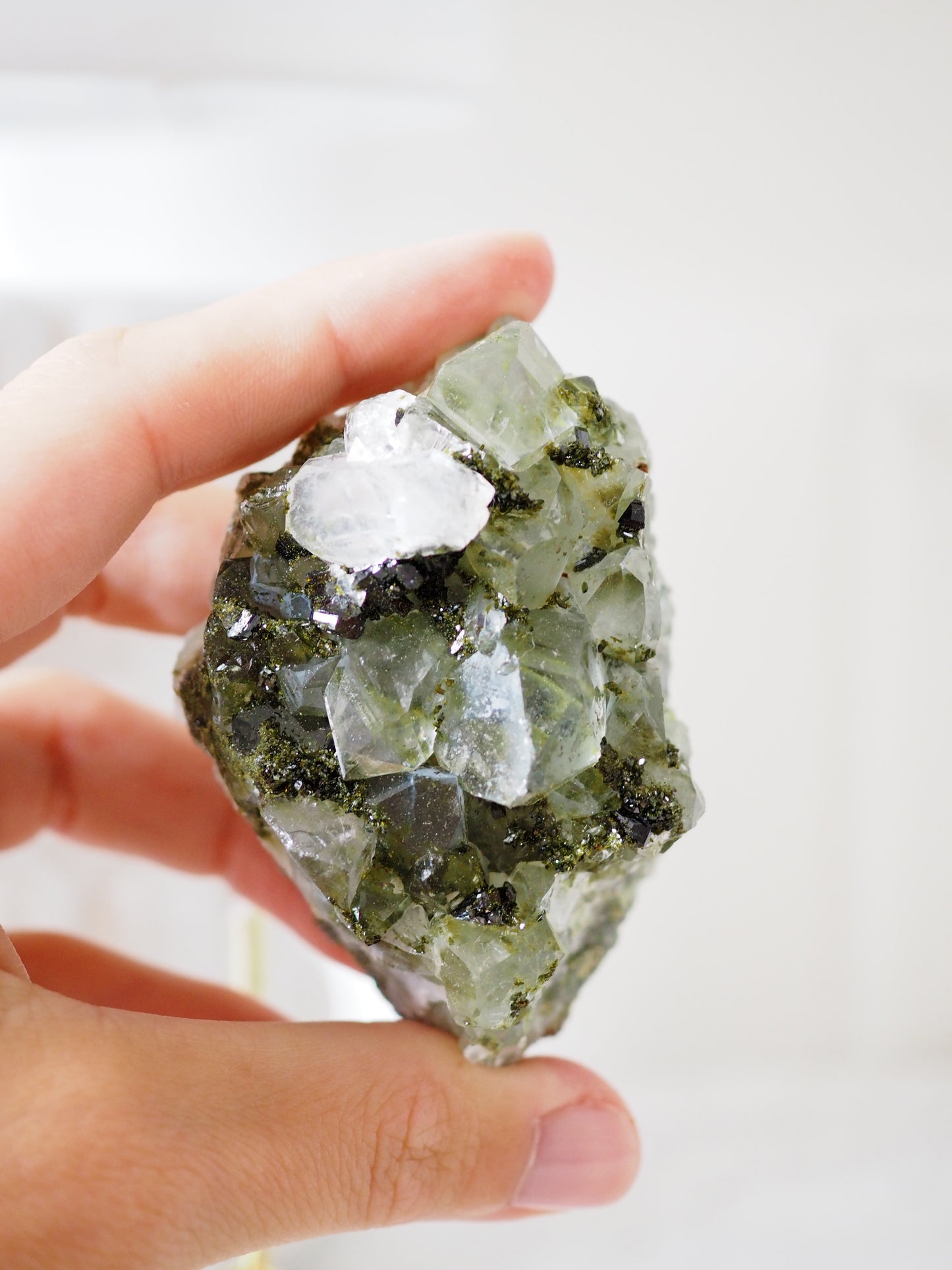 Epidot X Quarz . Forest Quartz ca. 7cm- aus Yuksekova . Hakkari. Ost Anatolien Türkei NEW FIND HIGH QUALITY