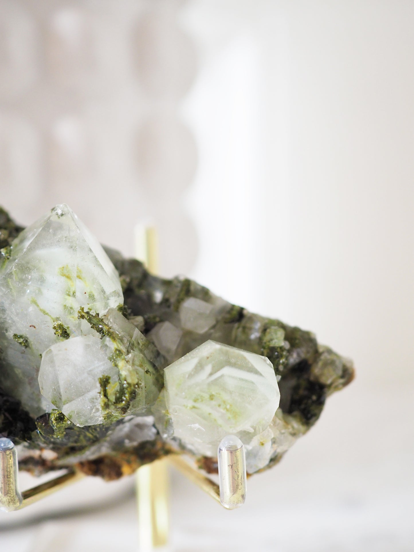 Epidot X Quarz . Forest Quartz mit Phantomen ca. 9cm- aus Yuksekova . Hakkari. Ost Anatolien Türkei NEW FIND HIGH QUALITY