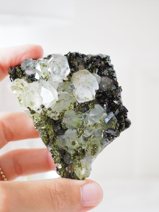 Epidot X Quarz . Forest Quartz ca. 8cm - aus Yuksekova . Hakkari. Ost Anatolien Türkei NEW FIND HIGH QUALITY