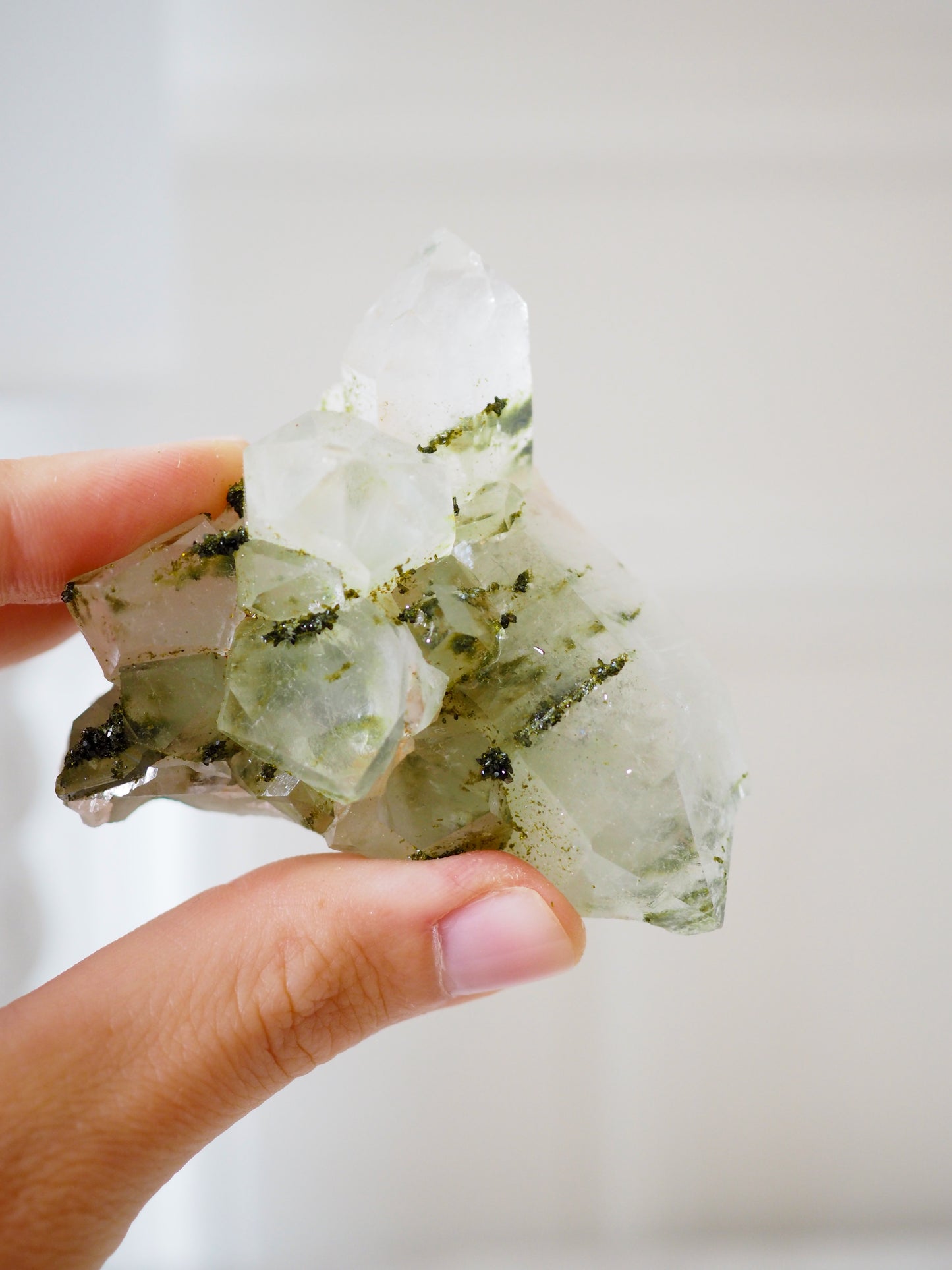 Epidot X Quarz . Forest Quartz ca. 7cm - aus Yuksekova . Hakkari. Ost Antolien Türkei NEW FIND HIGH QUALITY