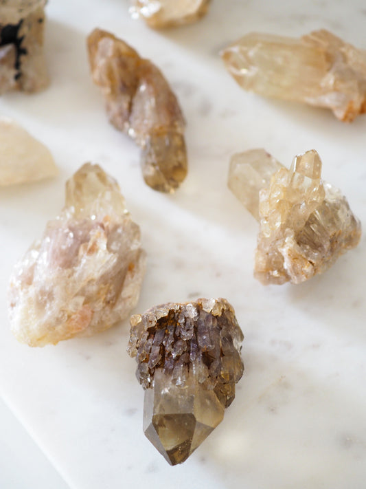 Kundalini Citrin Cluster MIDDLE ca. 5-7cm - aus Lwena DRC RARE