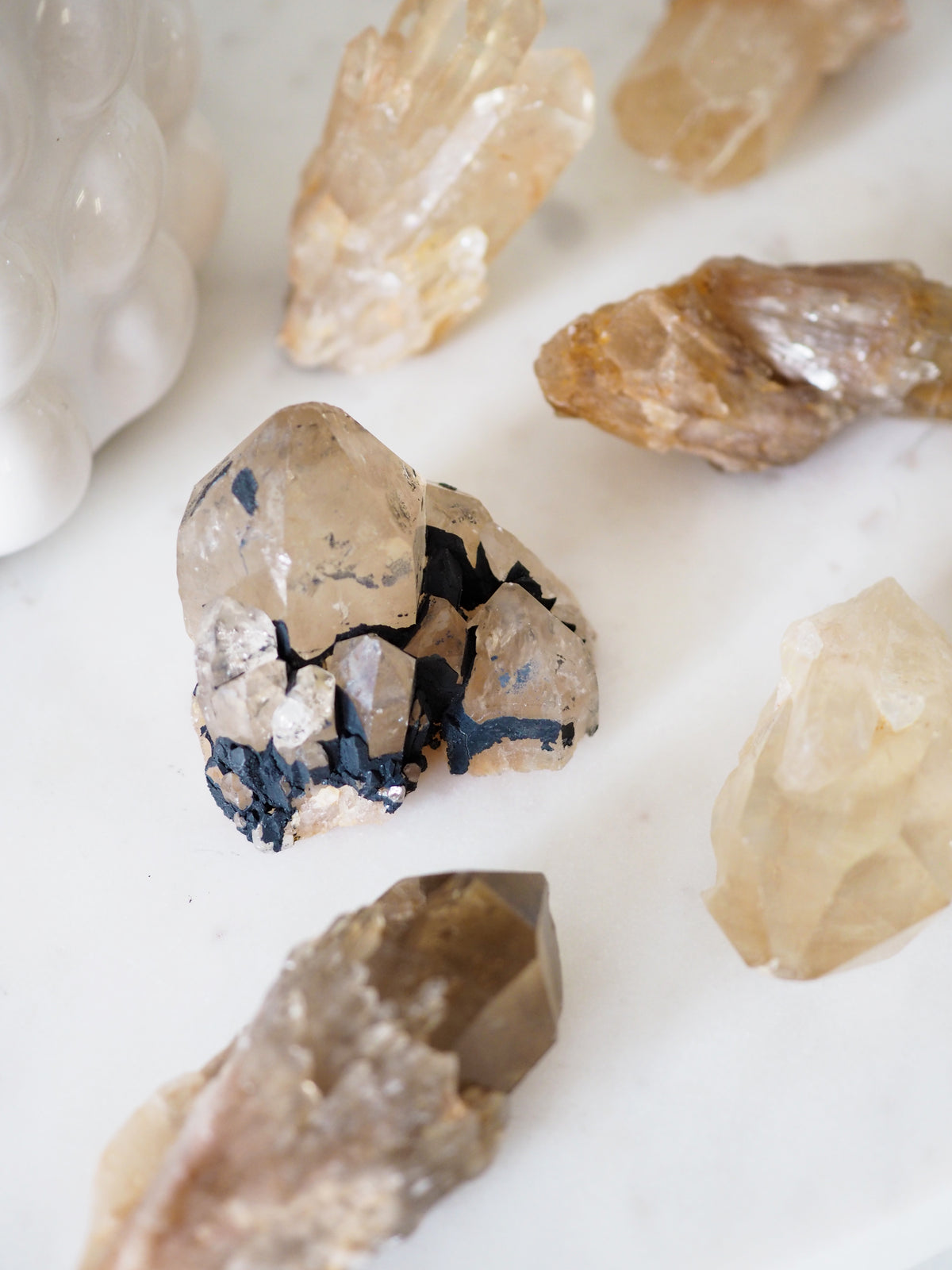 Kundalini Citrin Cluster MIDDLE ca. 5-7cm - aus Lwena DRC RARE