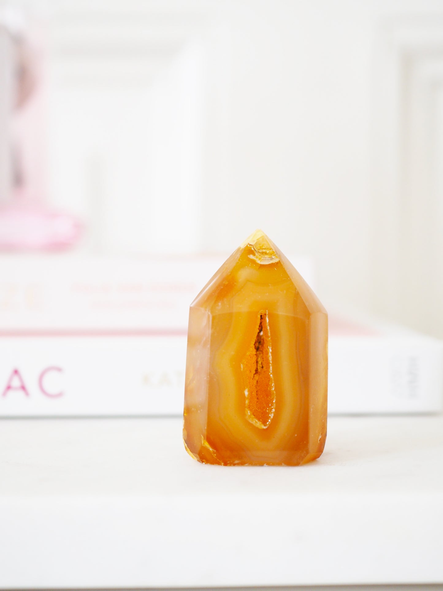 Orangene Druzy Achat Spitze . Druzy Agate Point ca. 4.5 cm - aus Brasilien