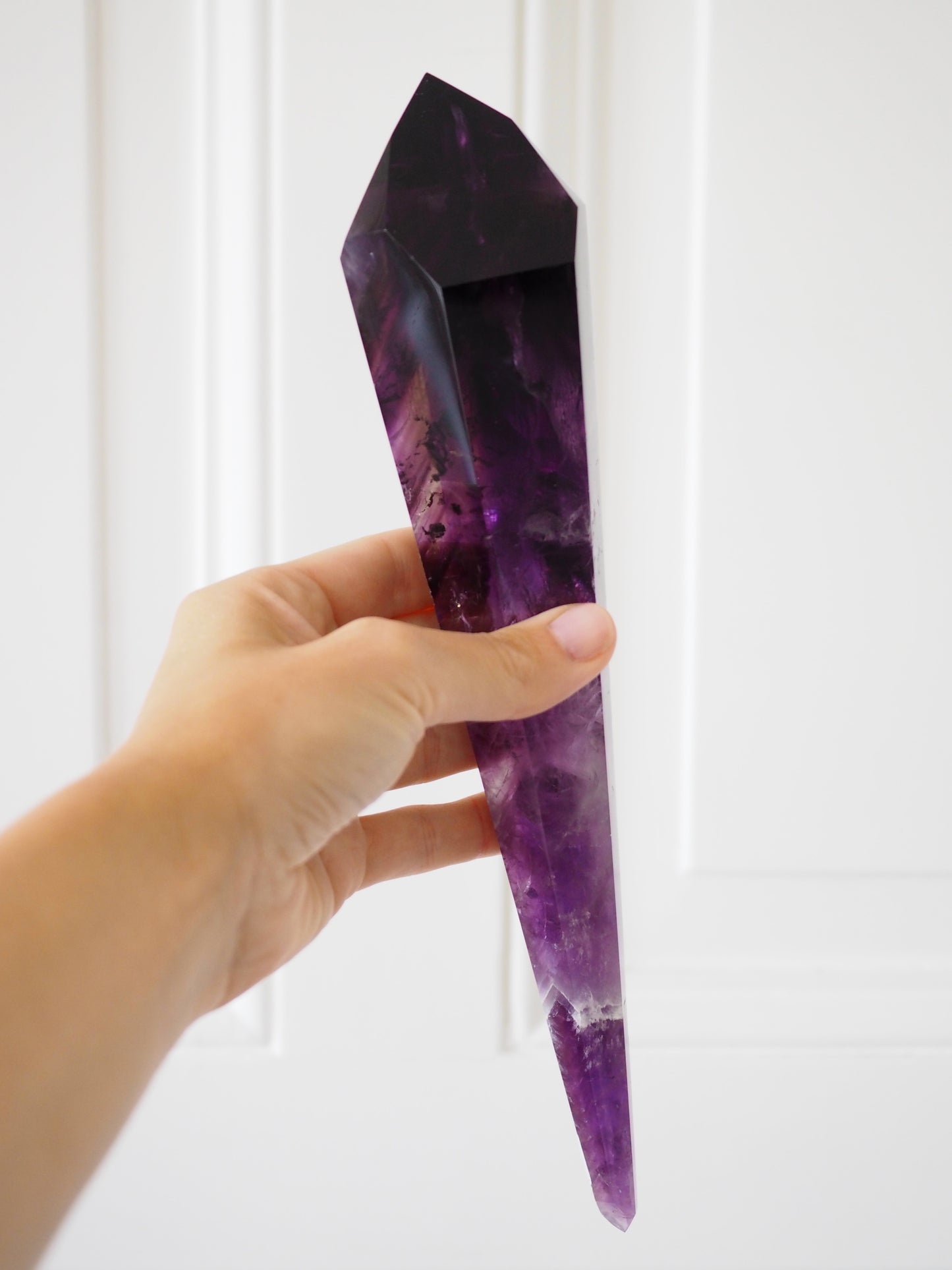 XJacare Amethyst Wurzel poliert auf Halter . Stab Spitze Wurzel Wand Zauberstab 28 cm - aus Bahia Brasilien HIGH QUALITY