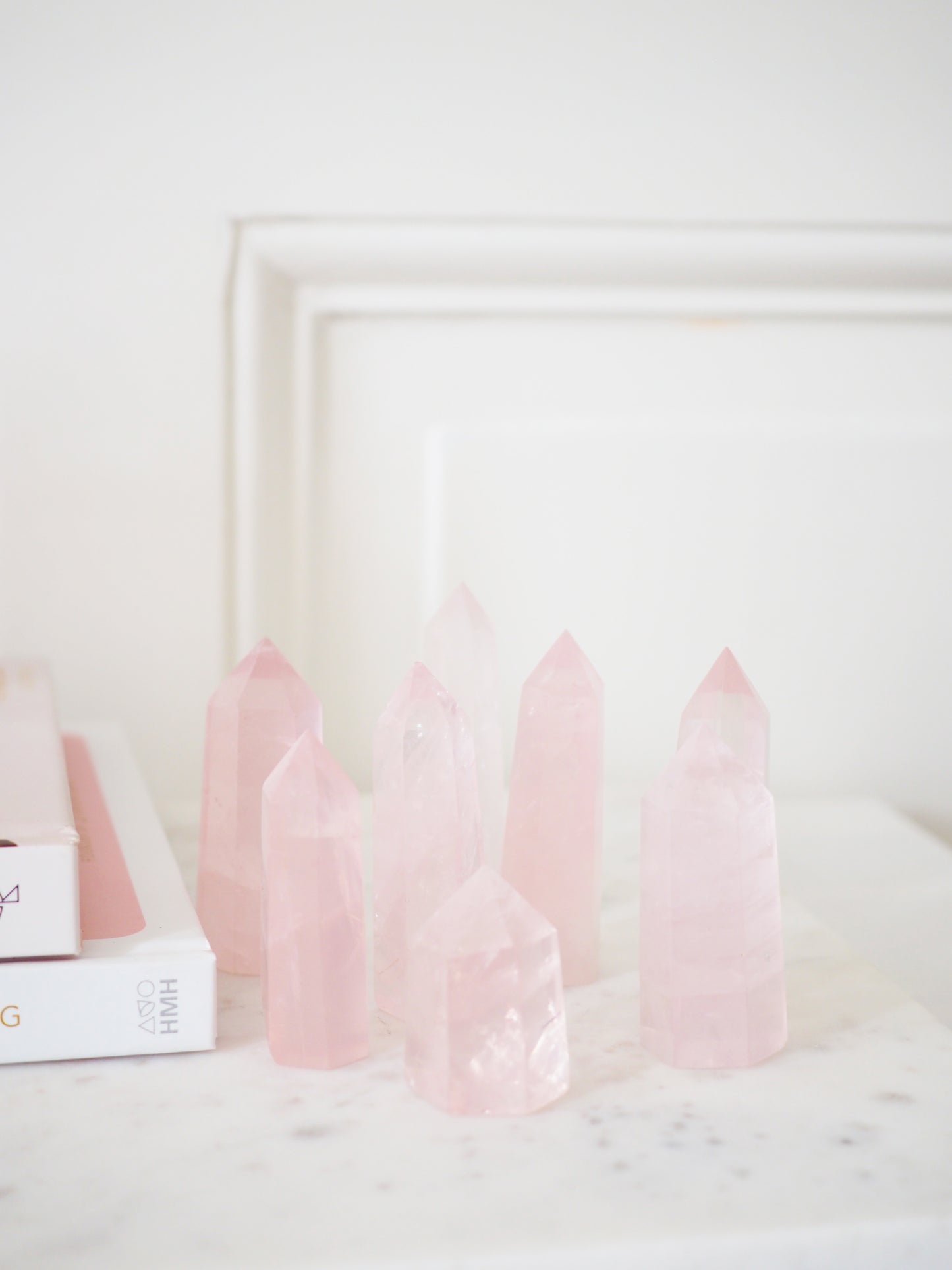 Gemmy Rosenquarz Spitze . Rosequartz Point ca. 4-7cm - aus Madagacar HIGH QUALITY
