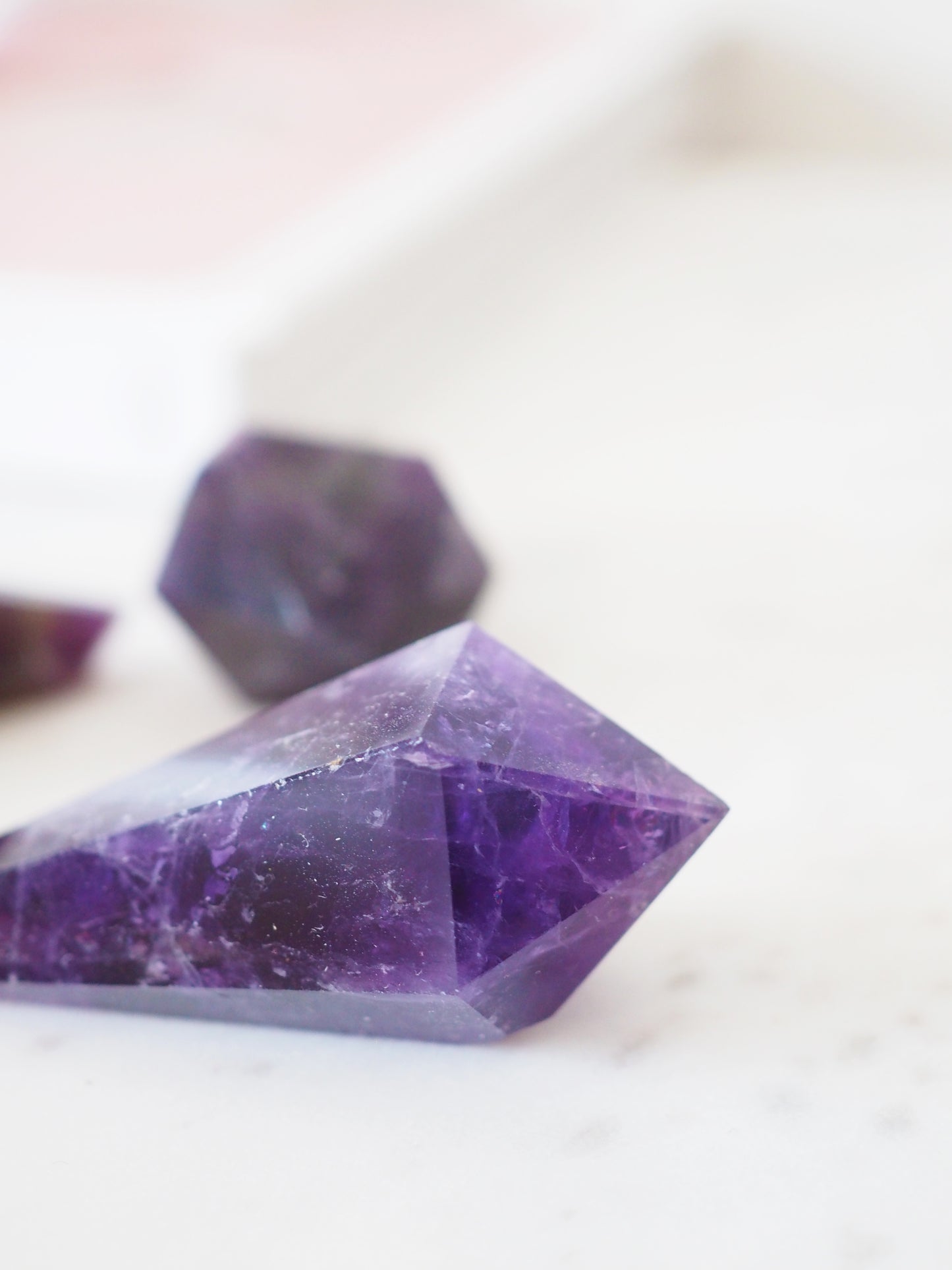 Dream . Chevron Mini Amethyst Spitze . Zauberstab . Zepter - Hand Carved