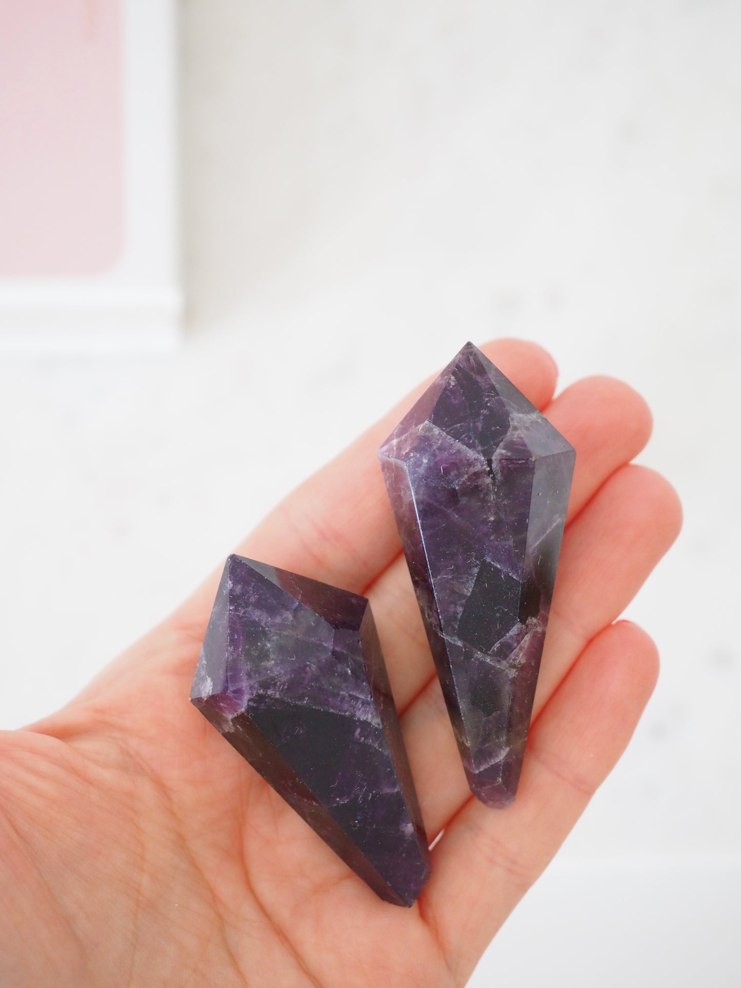 Dream . Chevron Mini Amethyst Spitze . Zauberstab . Zepter - Hand Carved