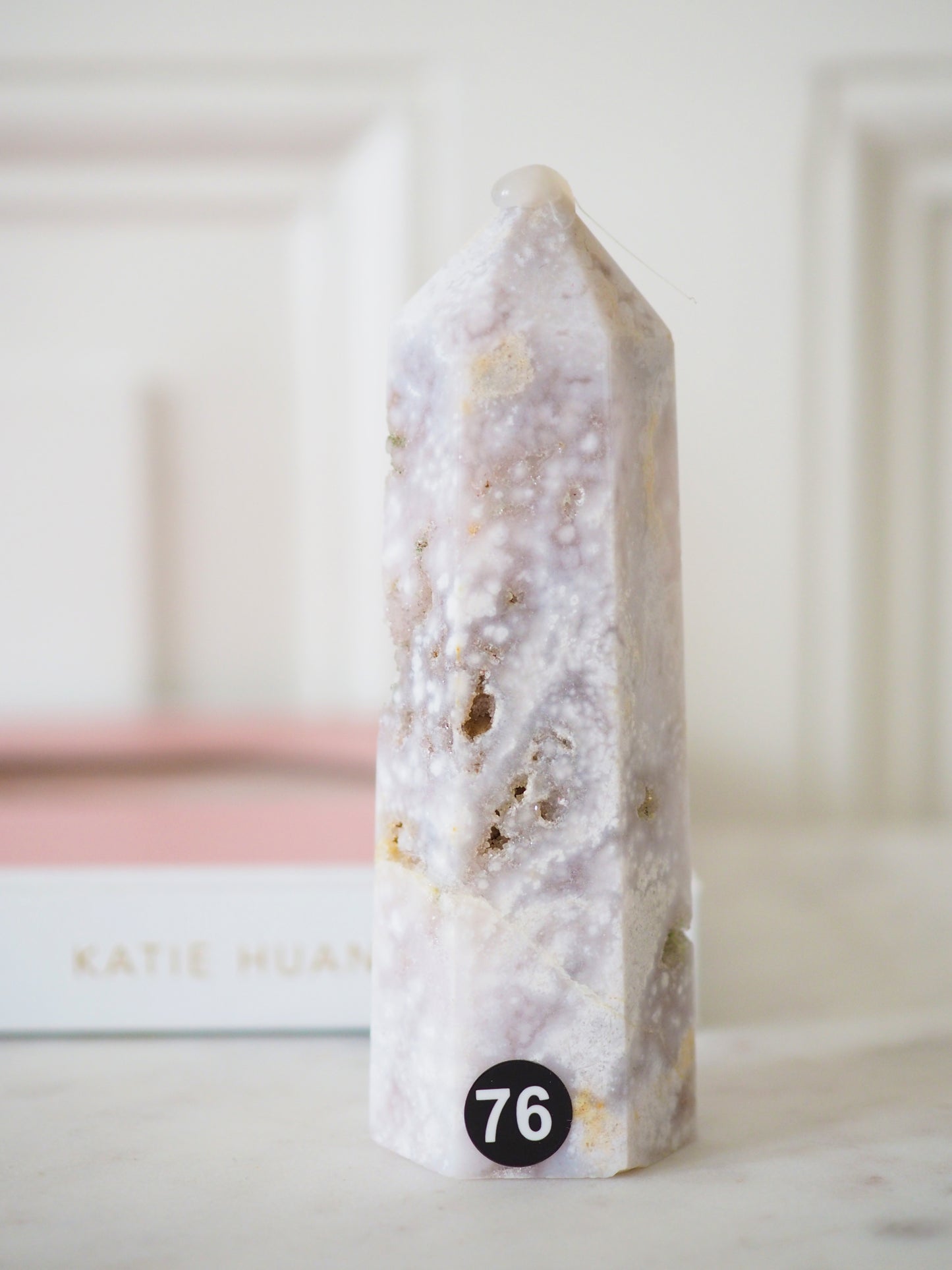 Druzy Blumen Achat / Pink Amethyst Spitze . Flower Agate Point ca. 9.5cm (76) - aus Madagascar High Quality