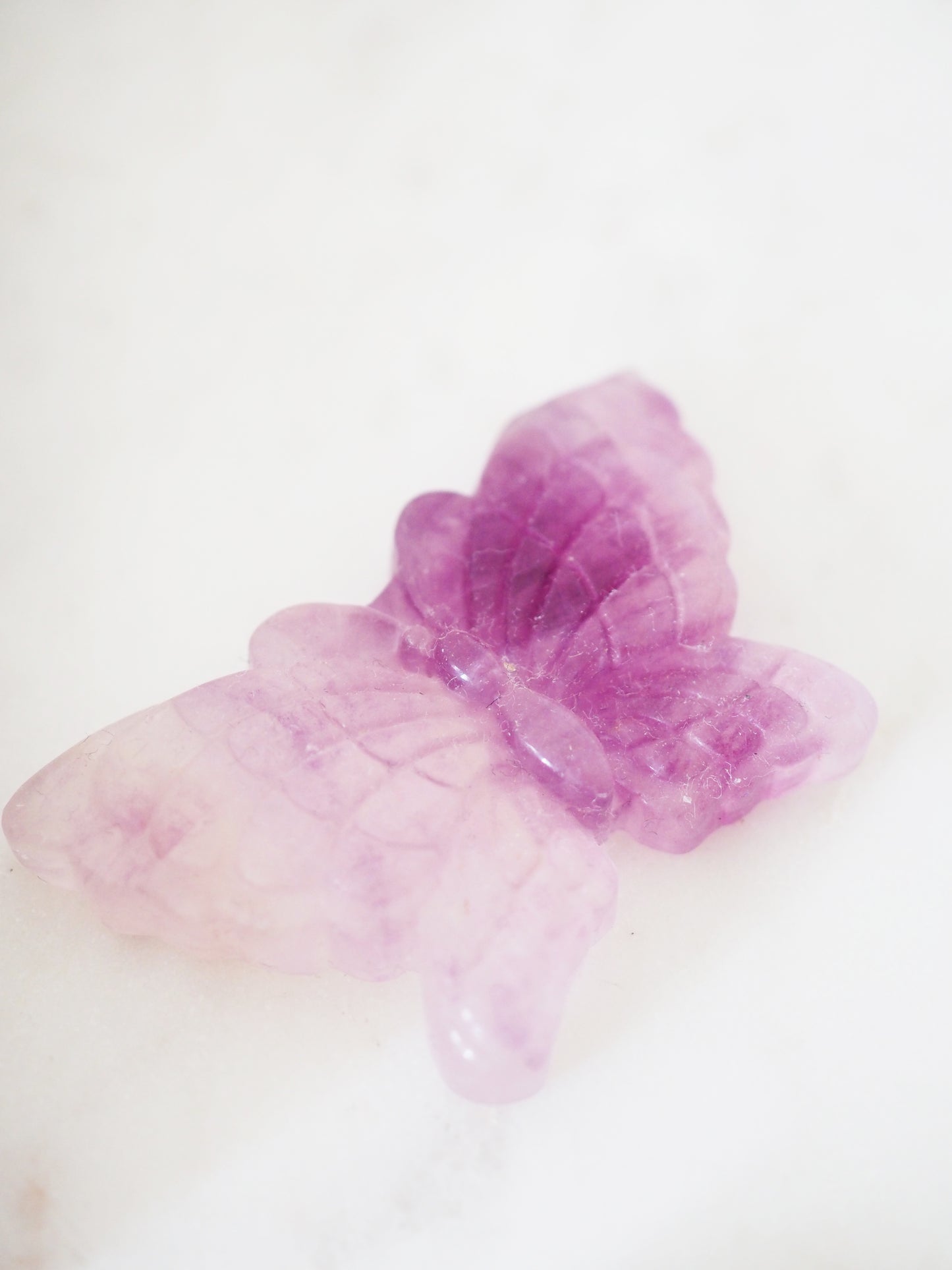 Pink Violett Fluorite Schmetterling ca.4 cm - aus China