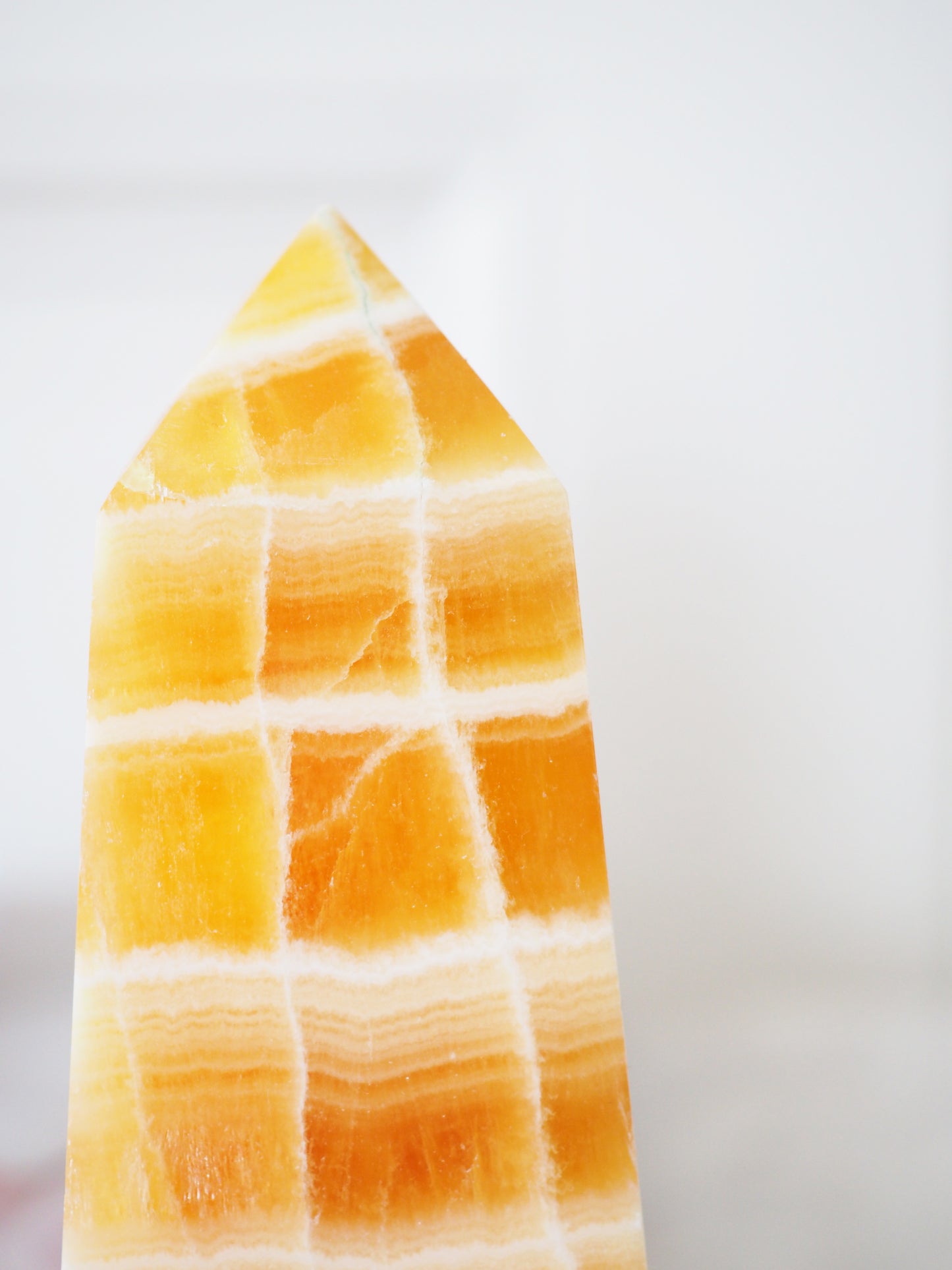 Juicy Orangen Calcit Obelisk 11-12cm High Quality (92) - aus Mexiko