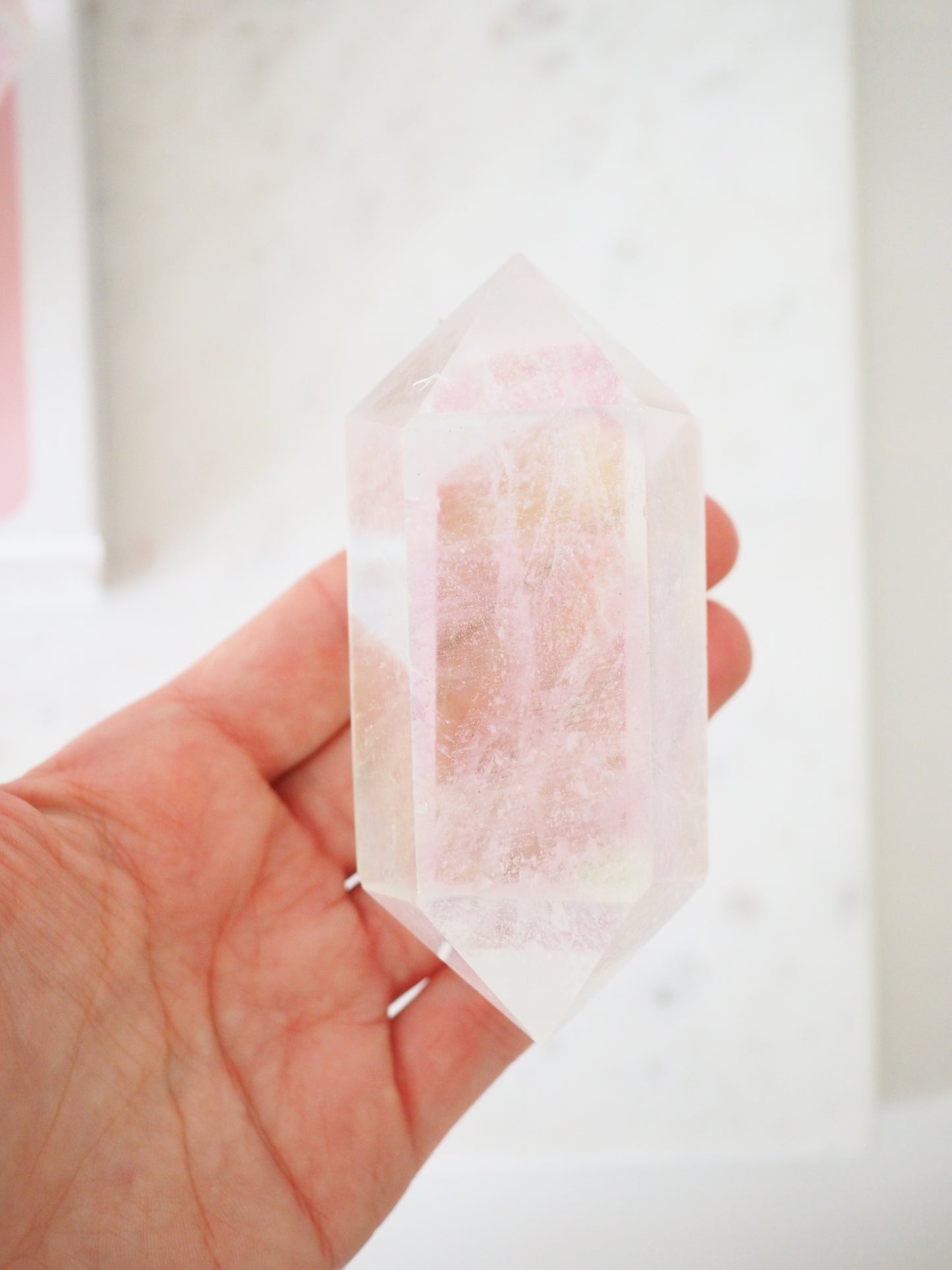 Angel Aura Bergkristall Double Terminated Spitze ca 9cm (3)