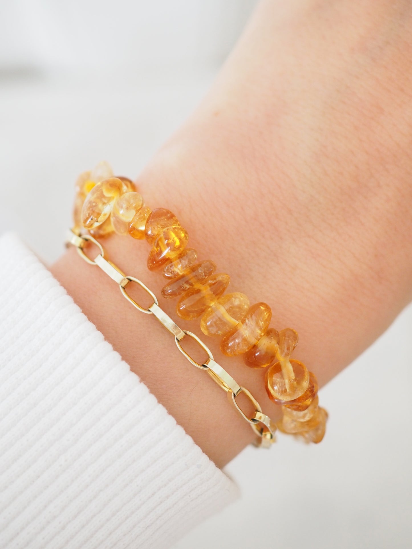 Citrin Gbr Amethyst Chips Armband . Heated Citrine Chips Bracelet - aus Brasilien HIGH QUALITY